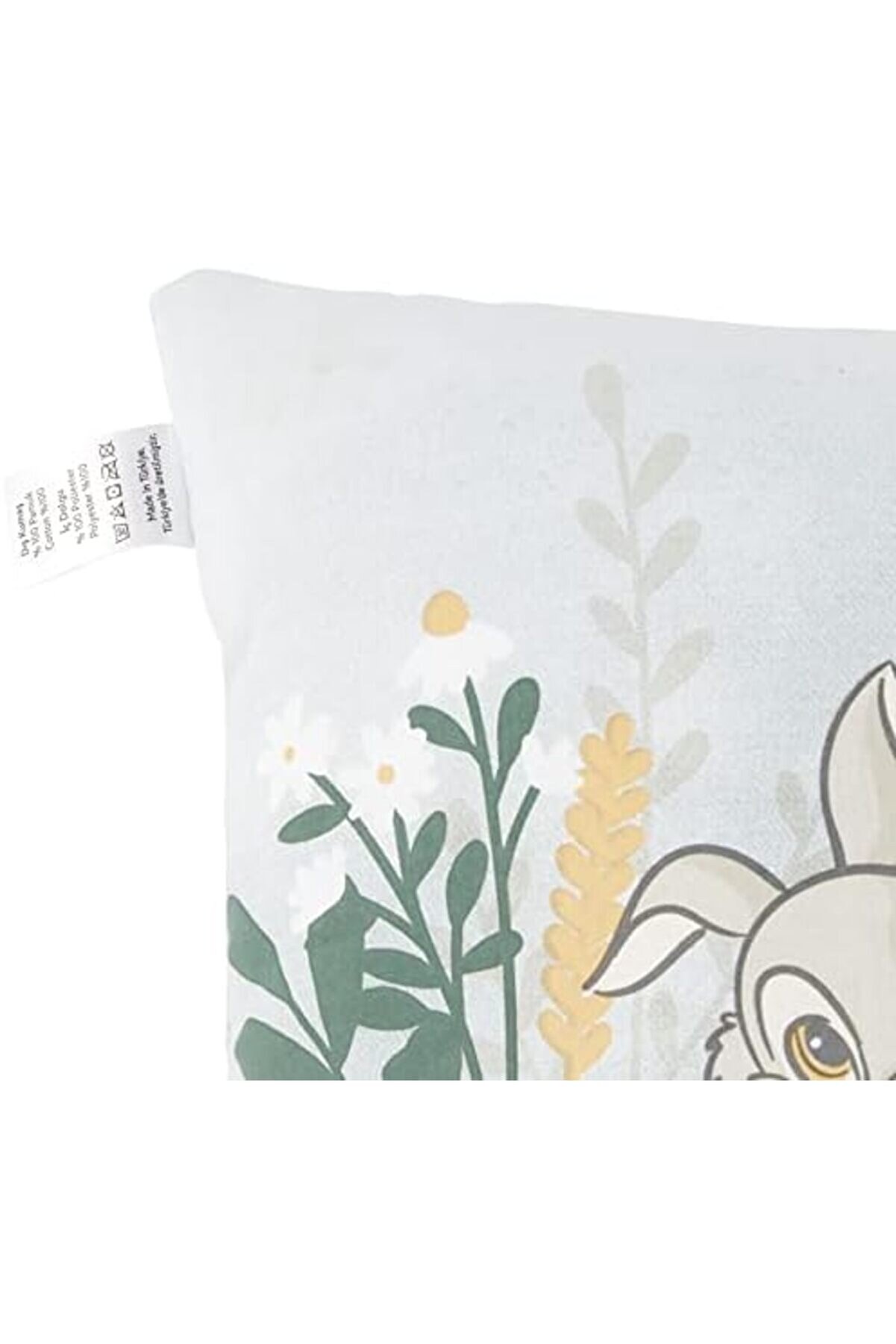 Pltnstoreshop Bambi̇ Li̇sanslı Karakter Baskılı%100 Pamuk Kırlent, Çok Renkli̇, 40X40 Cm Pltnstoreshop