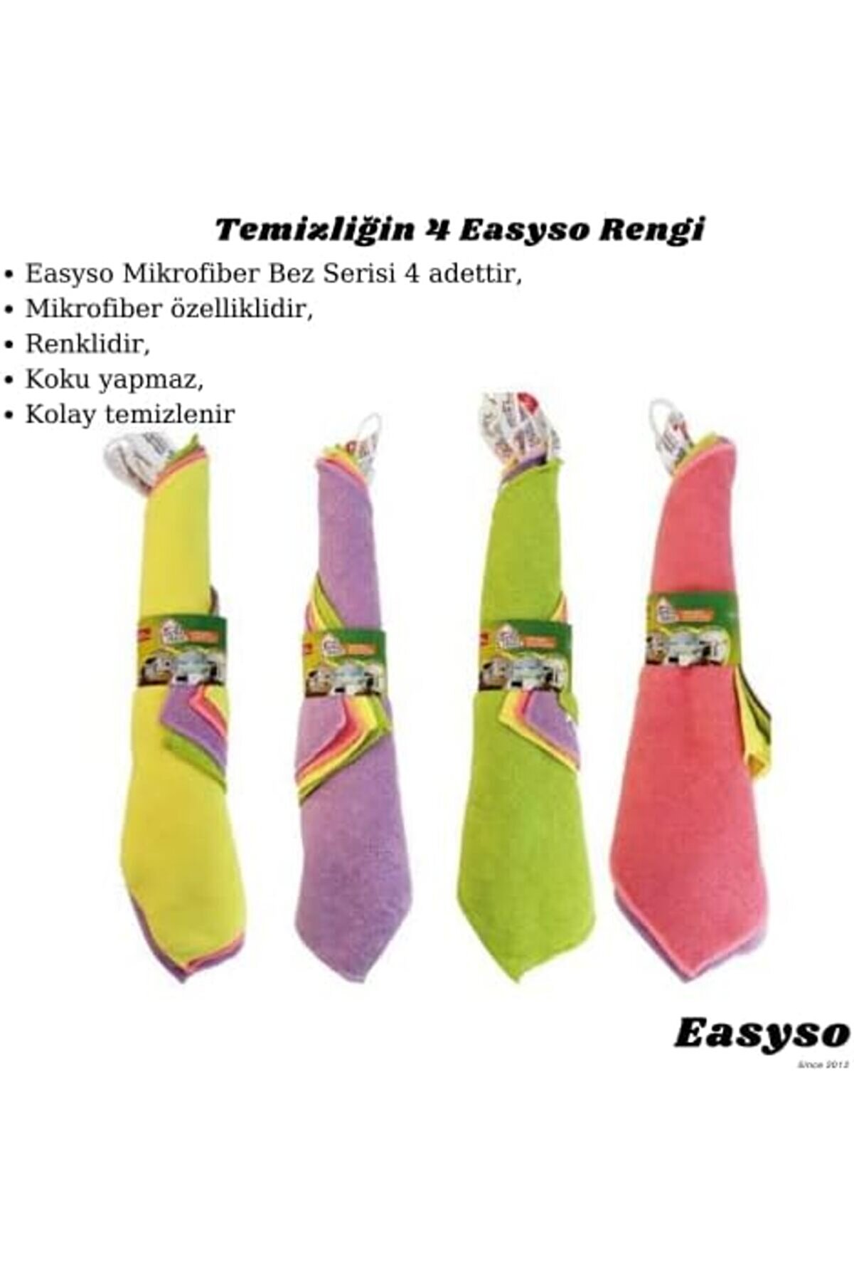 Pro &Ccedil;ok Y&uuml;zeyli̇ Mi̇krofi̇ber Temi̇zli̇k Bezleri̇ | Renkli̇ 4&rsquo;L&uuml; Paket | Cam, Mutfak,, Otomoti̇v, Sarf Malze