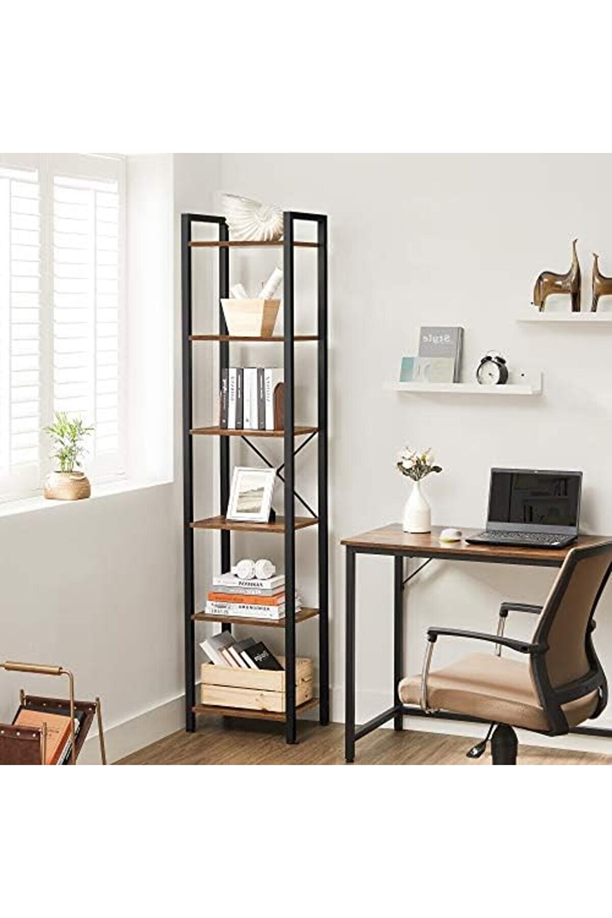 Raf, Ki̇taplık, Di̇ki̇li̇ Raf, Dvd Rafı, 6 Sevi̇yeli̇, Ofi̇s Rafı, Açık Raflar, Ofi̇s, Oturma Odası, Yatak O