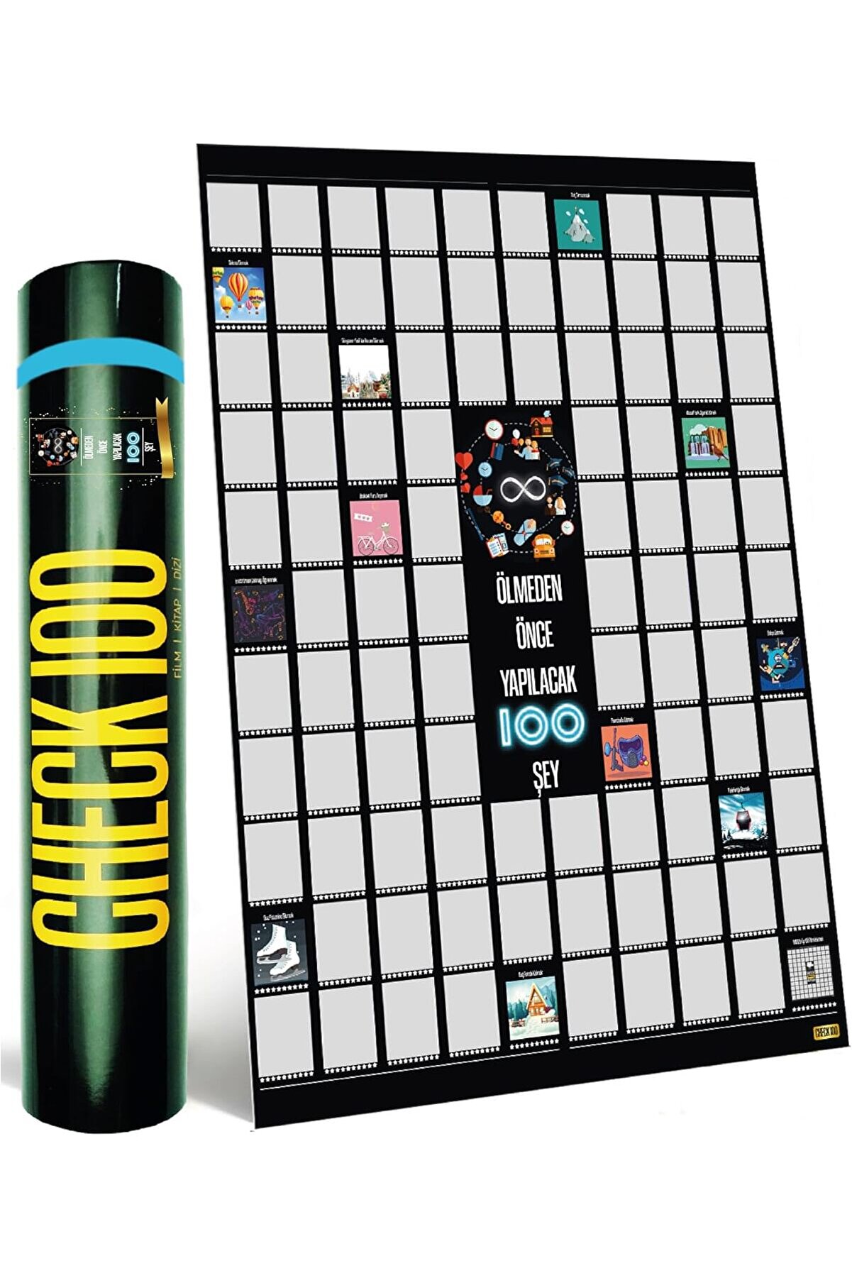 STOREMAX Ölmeden Önce Yapılacak 100 Şey Kazı kazan Poster 1014773