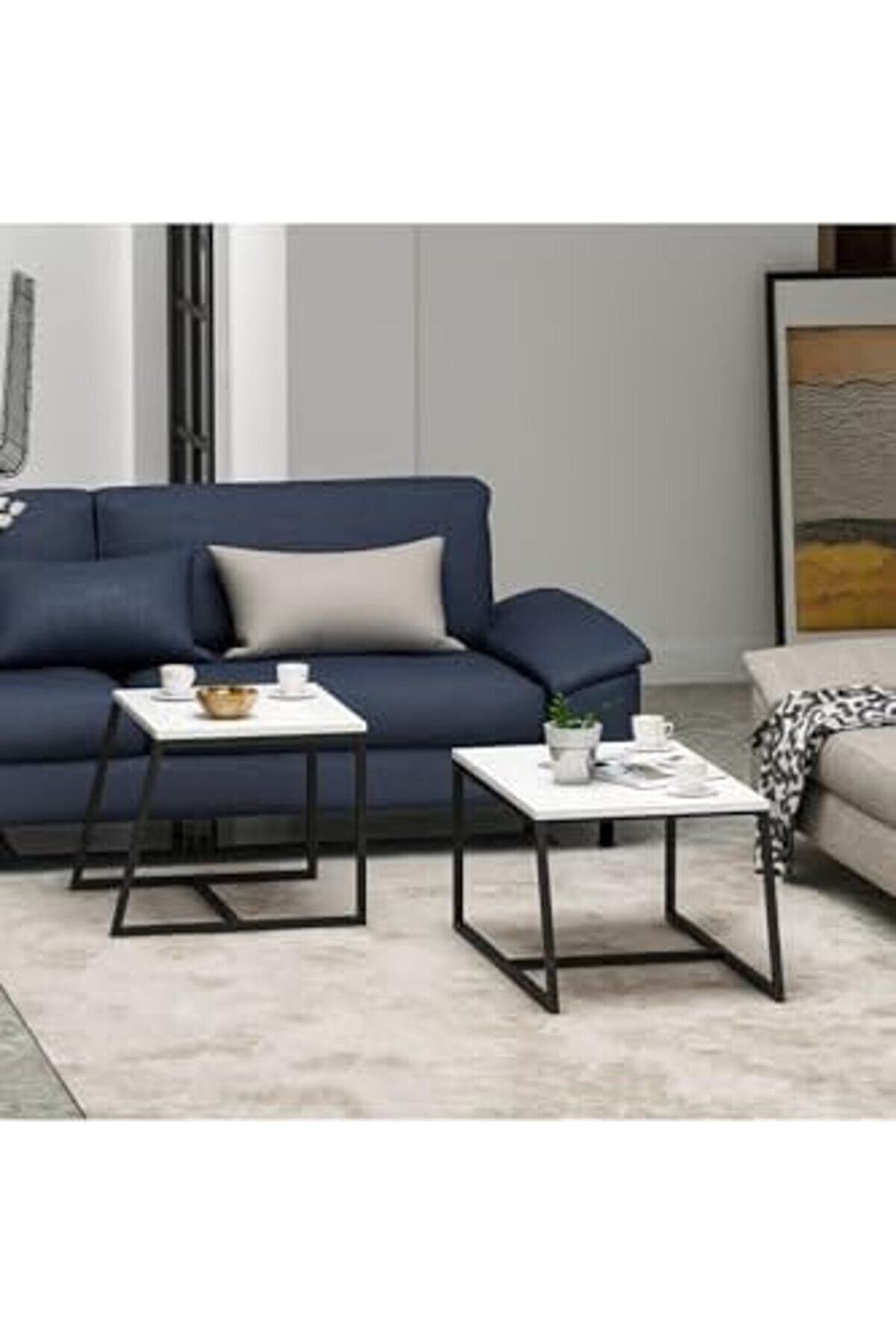 Di̇zayn Mi̇ni̇mal 2 Li̇ Orta Sehpa Beyaz 1014773