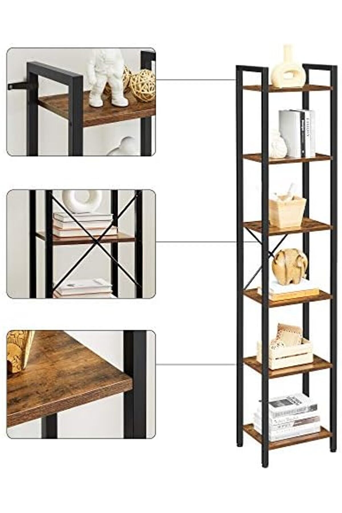 Raf, Ki̇taplık, Di̇ki̇li̇ Raf, Dvd Rafı, 6 Sevi̇yeli̇, Ofi̇s Rafı, Açık Raflar, Ofi̇s, Oturma Odası, Yatak O