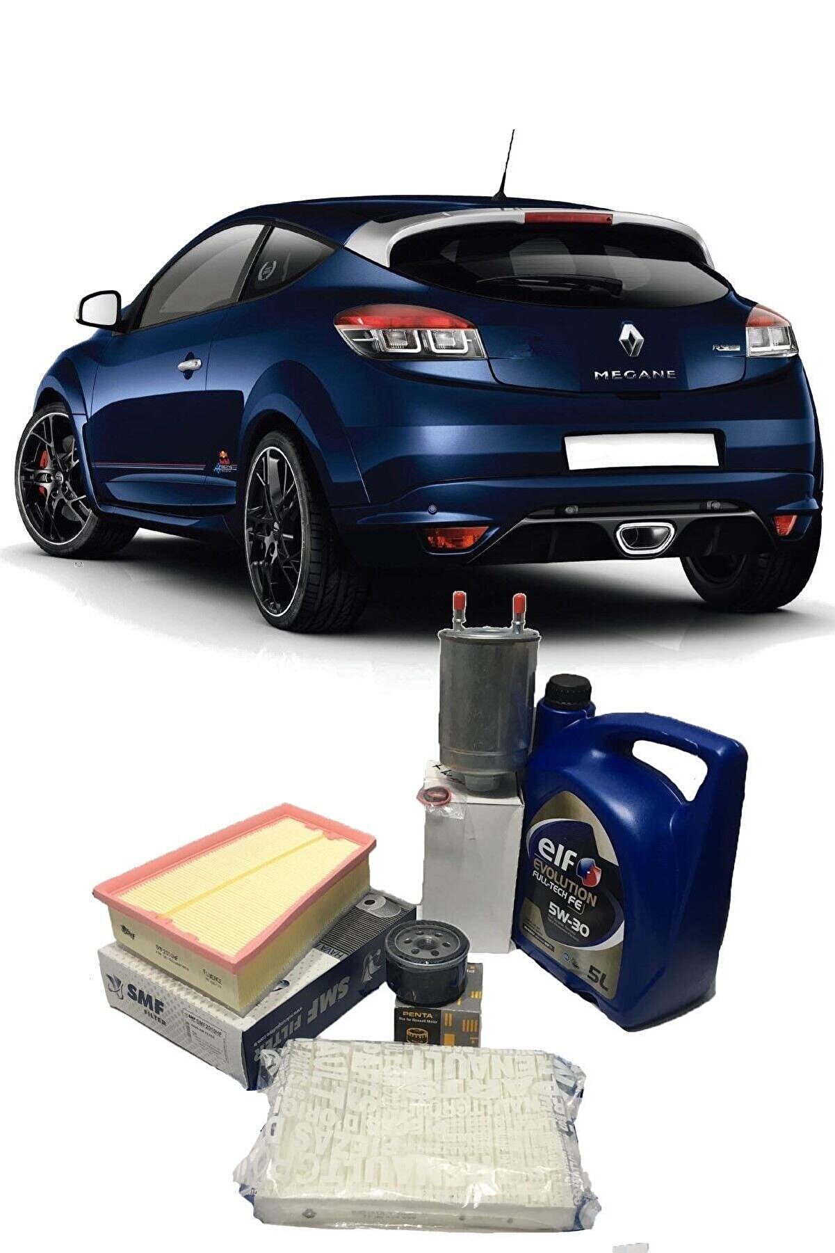ELF Evolution Full-tech Fe 5w-30 5 Lt+Megane 3 Coupe 1.5 Dci 2013-2016 Yağ Bakım Seti