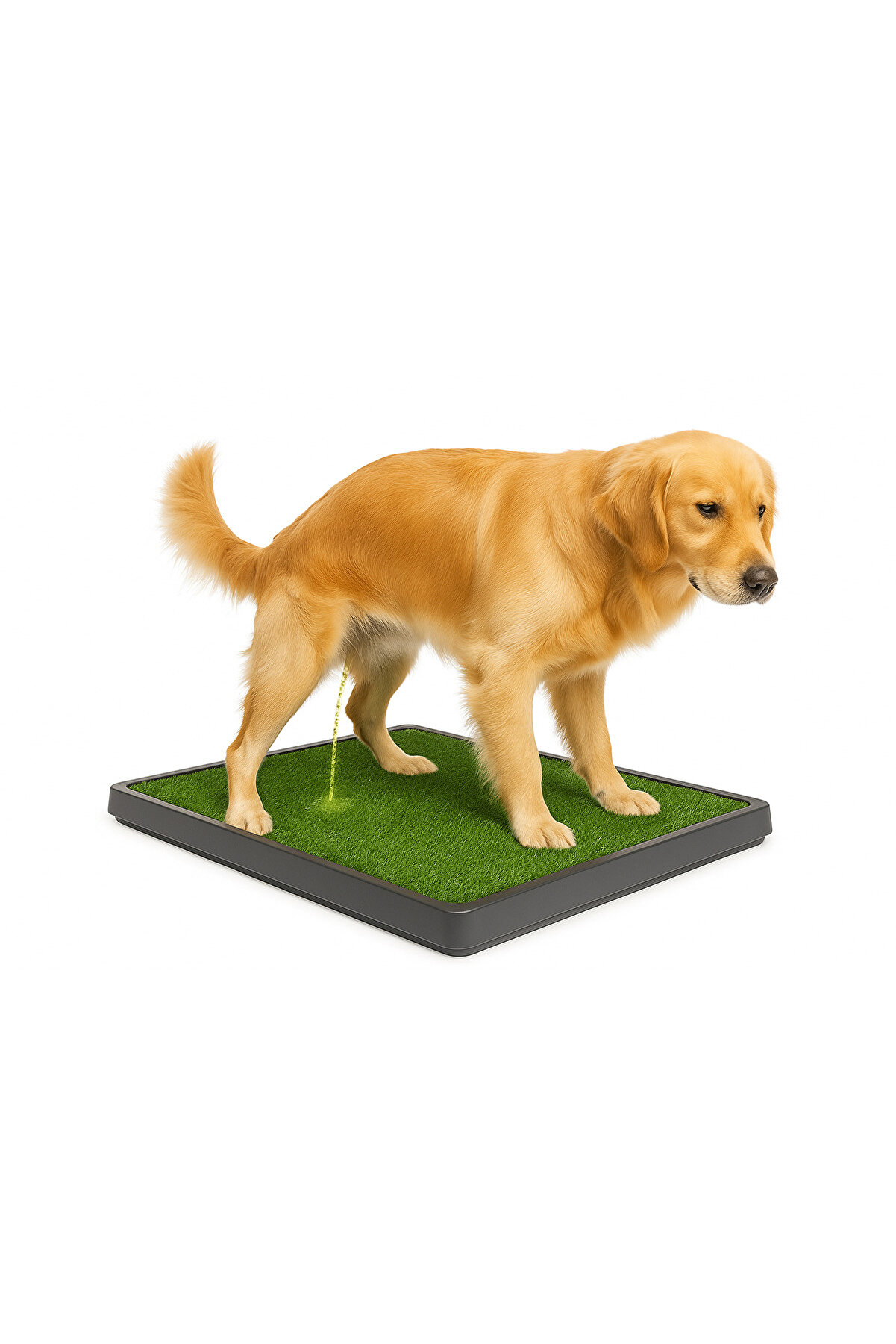 Büyük Boy 3 Katmanlı Köpek Tuvalet Eği̇ti̇m Pedi̇ – Suni̇ Çi̇m Zemi̇nli̇, Kolay Temi̇zlenebi̇li̇r (64X51 Cm)