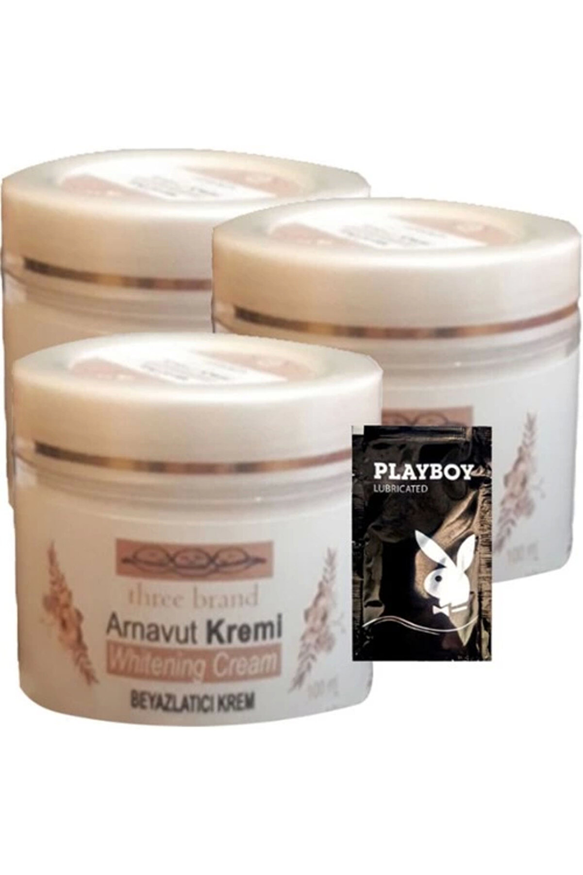Bravilor Three Brand Arnavut Kremi 3'lü Adet Whitens Cream Kremi 100 ml + 1 Adet Jel Hediye