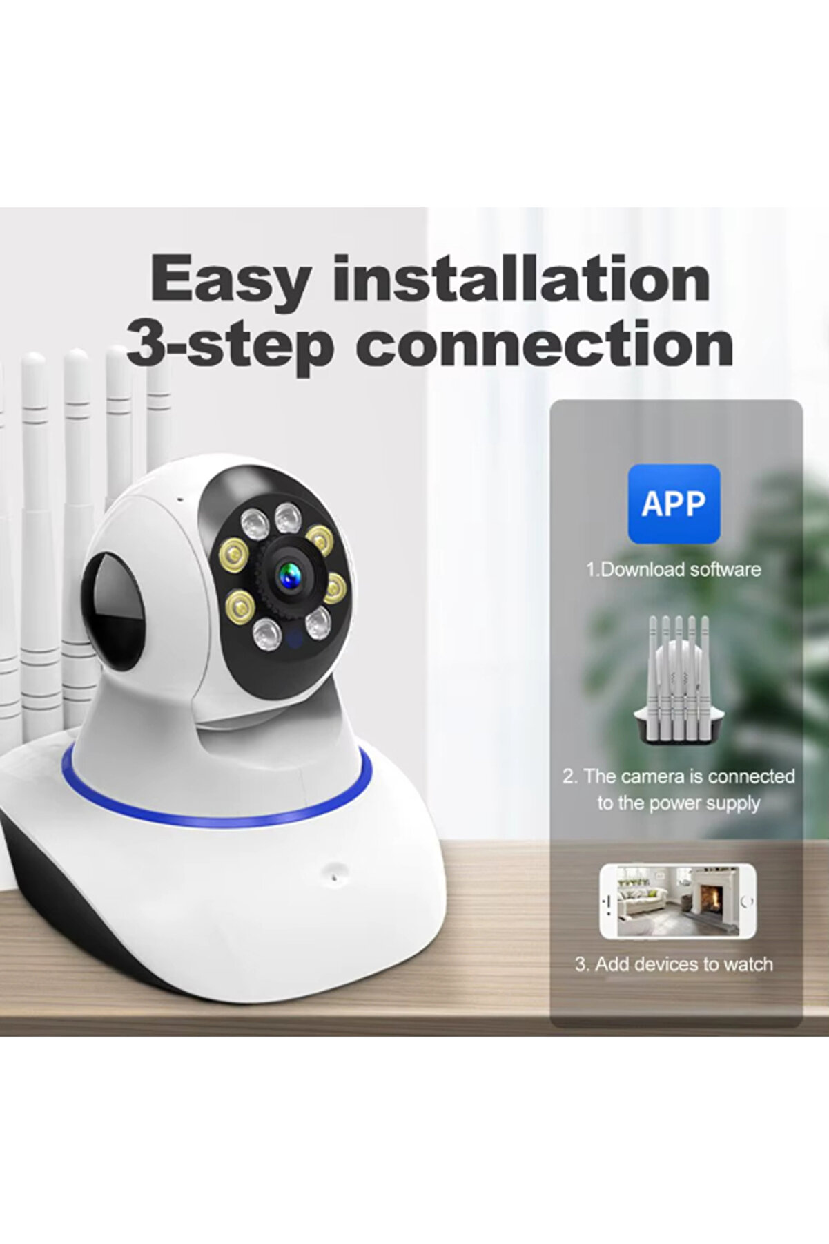 5 Antenli̇ Bebek Ev Güvenli̇k Kamerası