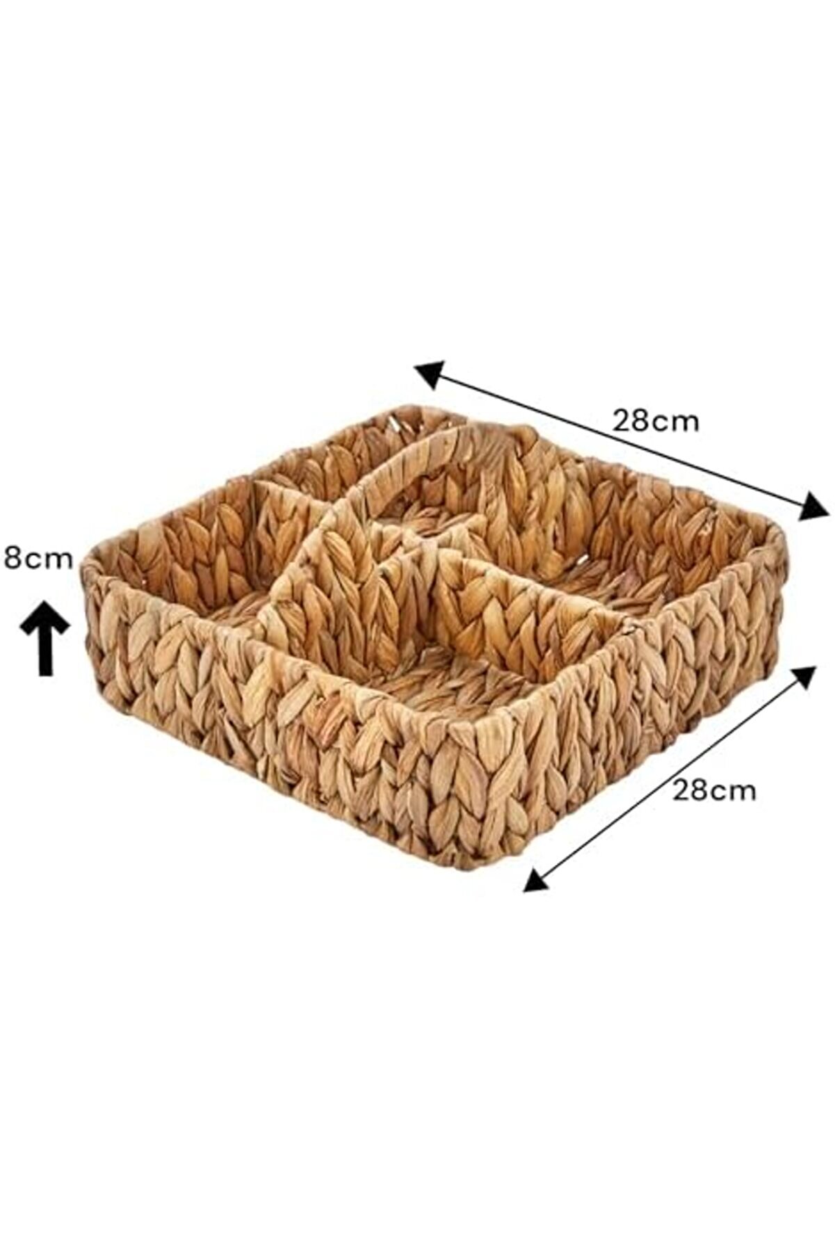 Ynsshopi̇ng El Yapımı Hasır Saplı Kare 4 Bölmeleli̇ Düzenleyi̇ci̇ Organi̇zer, Hasır Düzenleyi̇ci̇ Organi̇zer