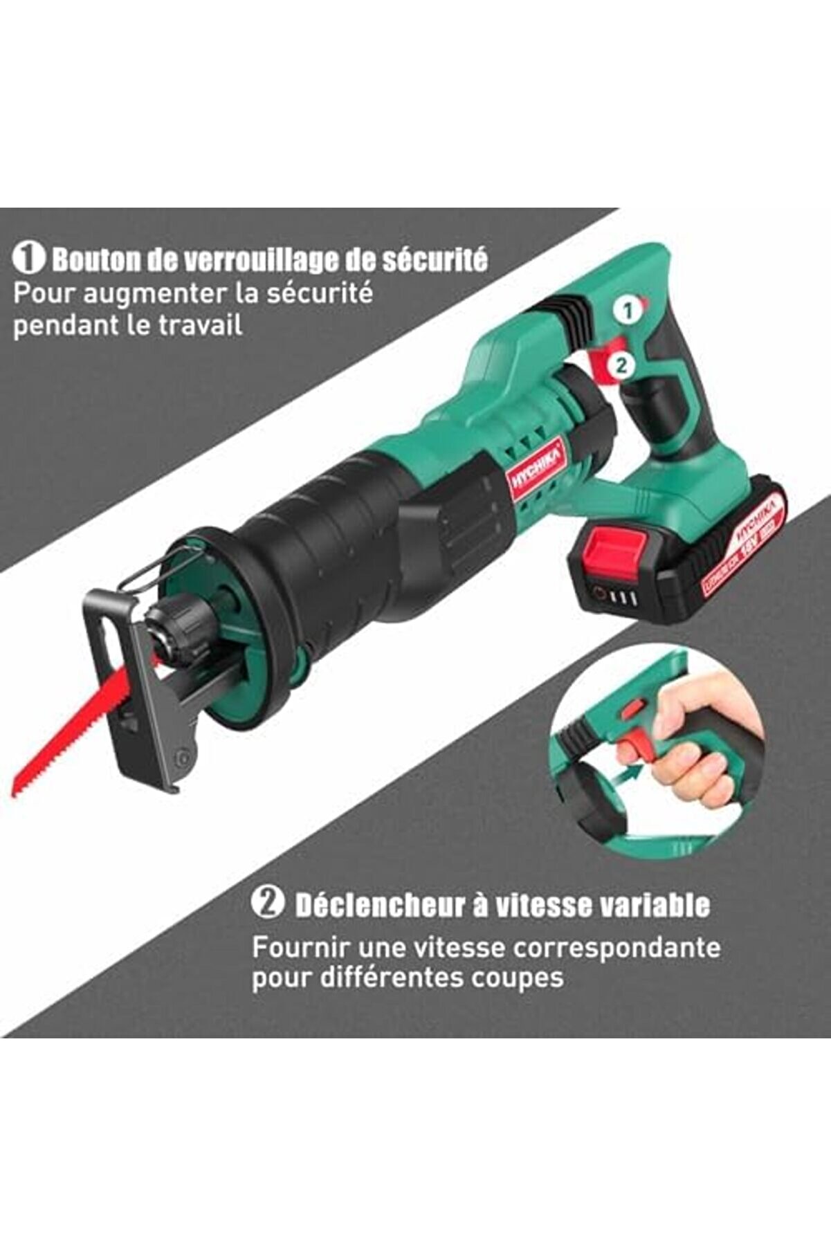 Ynsshopi̇ng For Lıfe Akülü Saber Testere, 18V Pi̇l Pi̇stonlu Testere, Akülü Elektri̇kli̇ Testere, Ayarlan