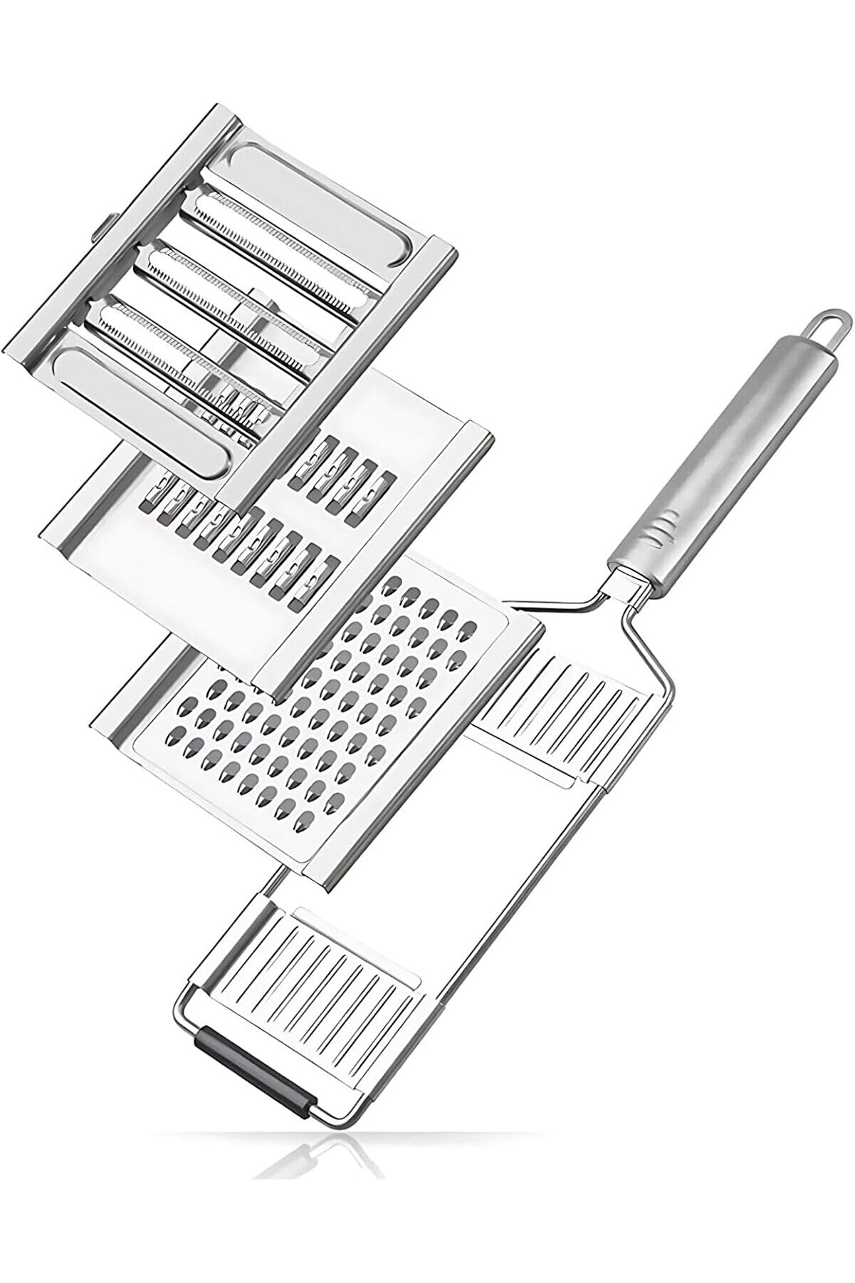 STOREMAX modaflash Farklı Bıçaklı Paslanmaz Çelik Rende - Çoklu Dilimleyici ve Doğrayıcı, Pratik Tak-Çıkar Öz