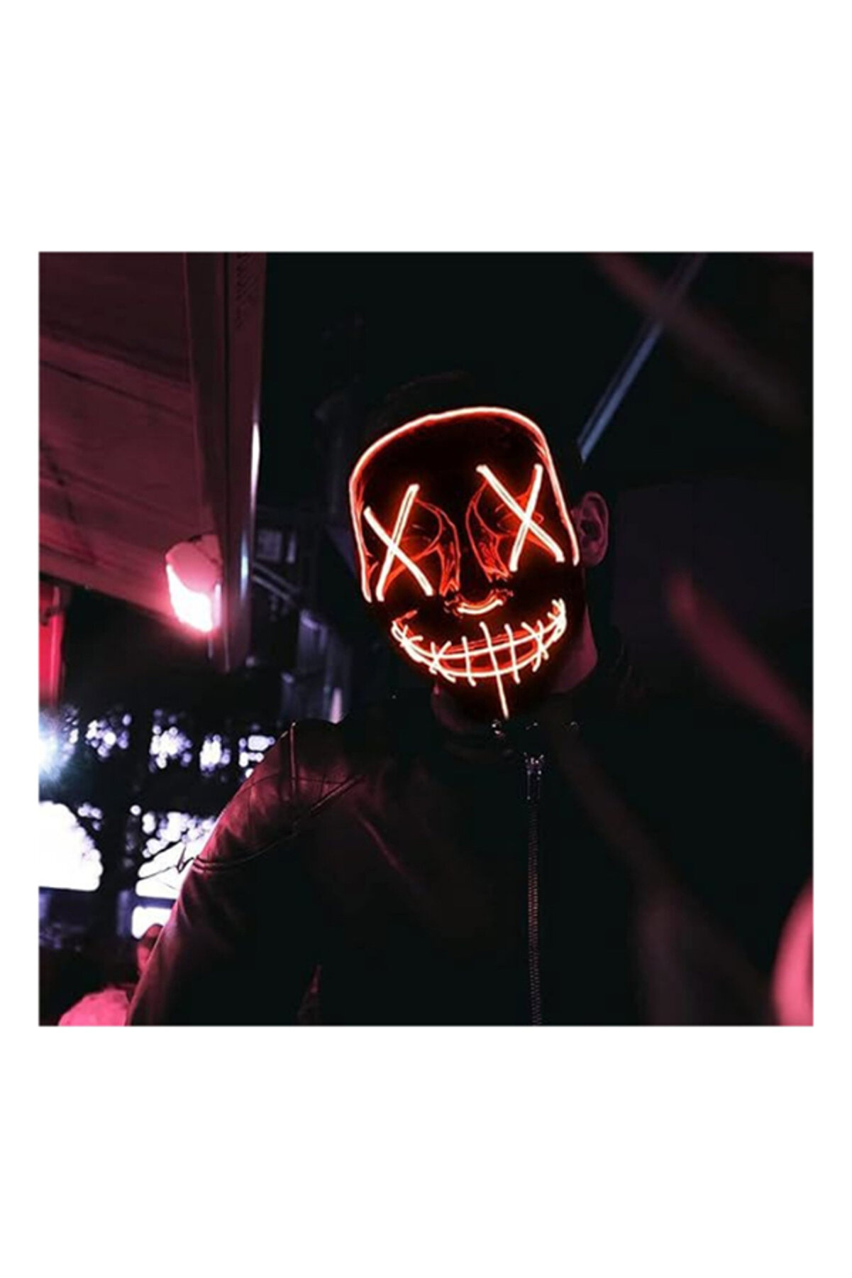 Ethab Ti̇caret Led Işıklı Turuncu Maske