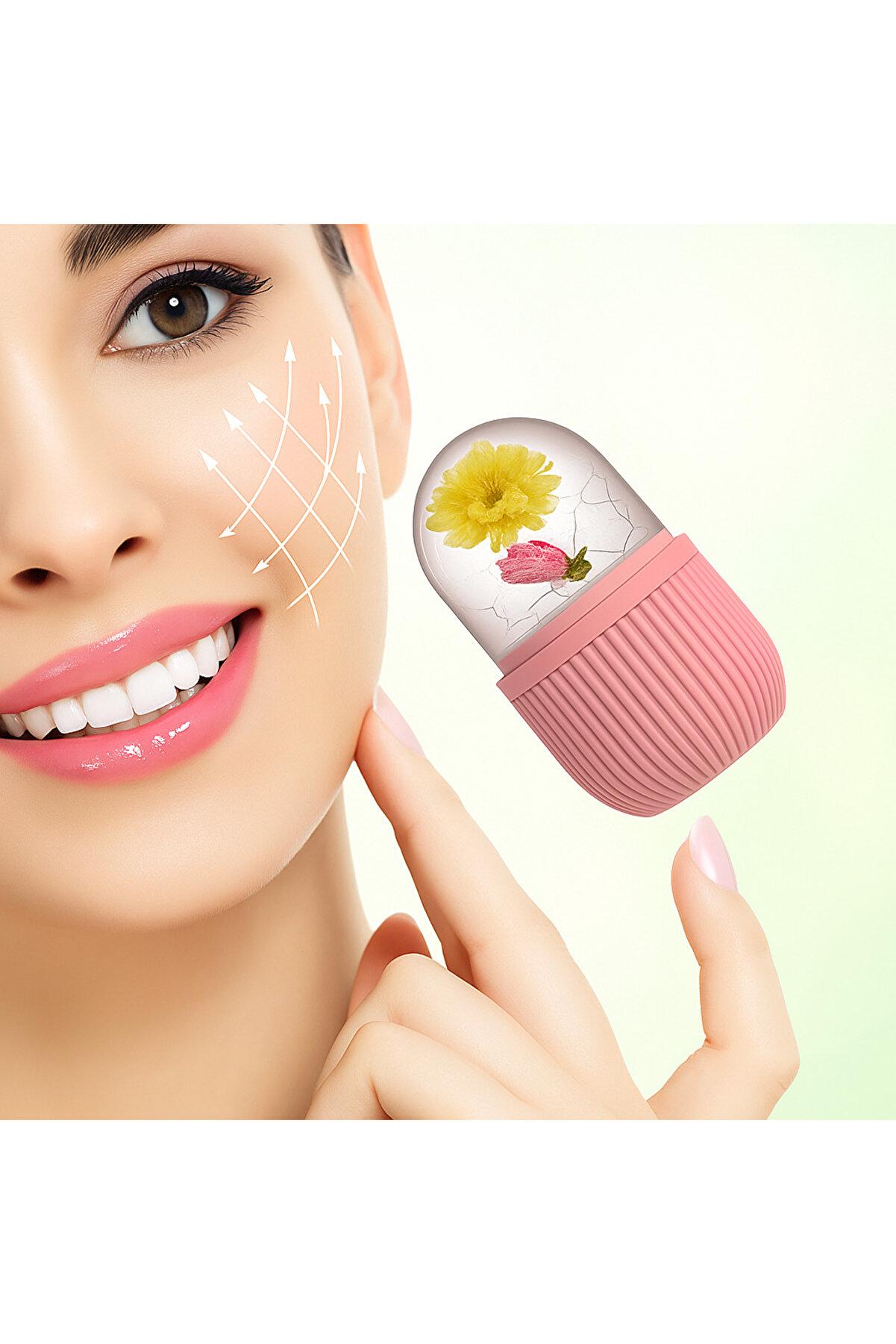 TRENDMEN Buz Kalıbı Yüz Masaj Aleti – Aloe & Salatalık Varyantlı Cilt Sıkılaştırıcı Roller