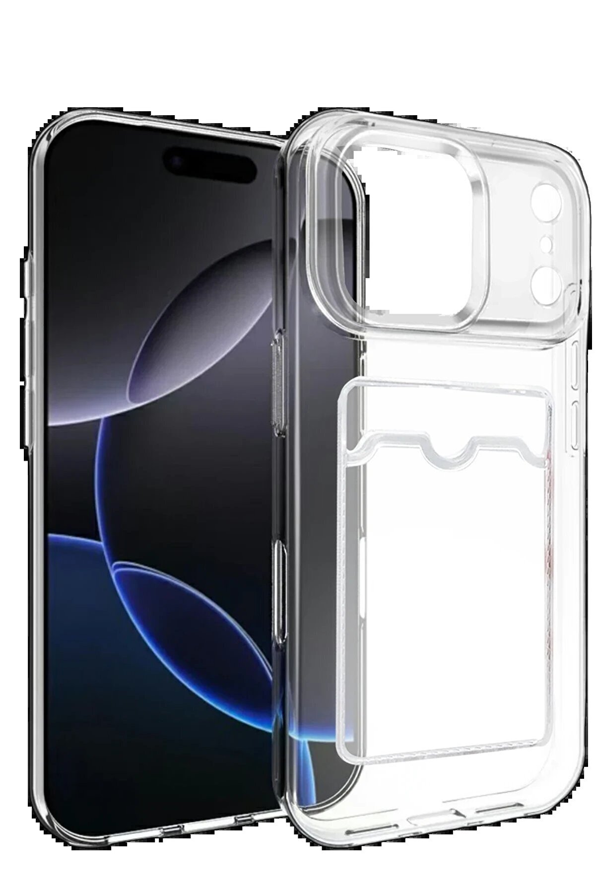 Fırsatkoli̇k Apple İphone 17 Pro Max Kart Şeffaf Si̇li̇kon - Şeffaf-(5796)