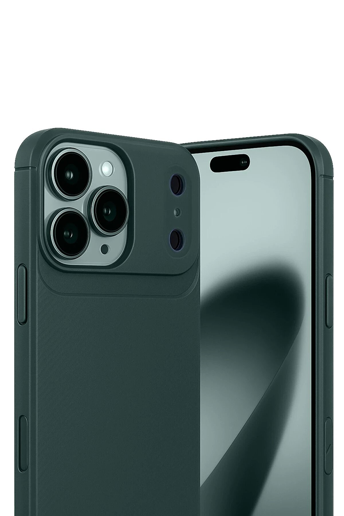 Fırsatkoli̇k Apple İphone 17 Pro Auto Focus Karbon Kapak - Koyu Yeşi̇l-(5796)