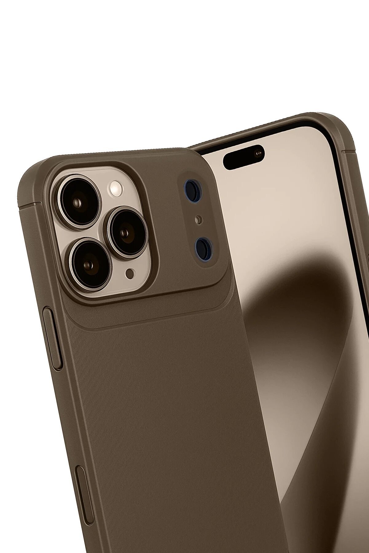 Fırsatkoli̇k Apple İphone 17 Pro Auto Focus Karbon Kapak - Kahverengi̇-(5796)