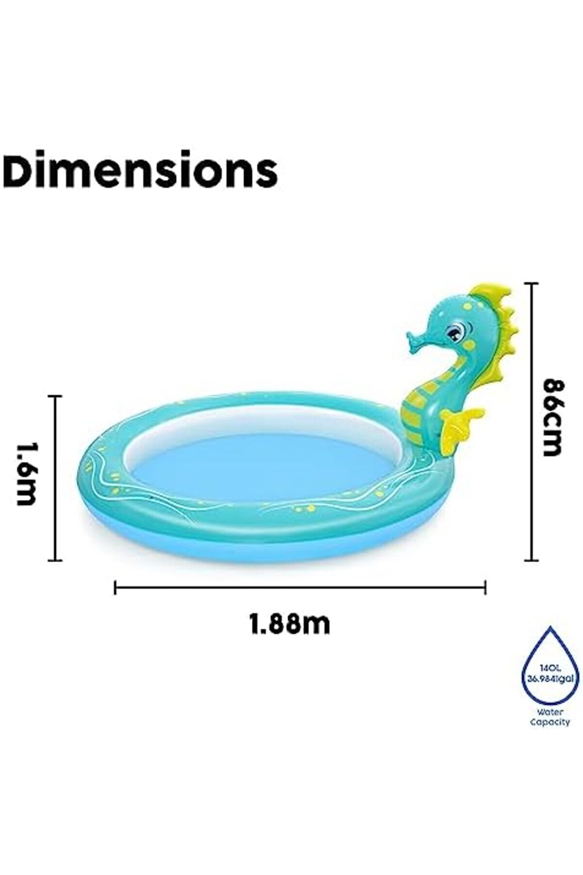 Modashi̇ne Deni̇zatı Çocuk Havuzu, 1.88M X 1.60M X 86Cm Modascope 1014773