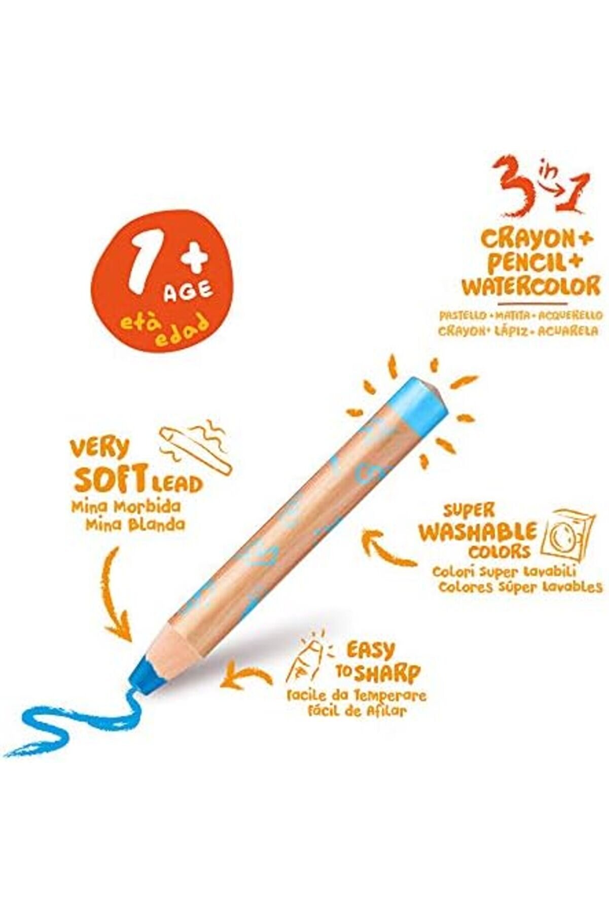 Modashi̇ne 3 In 1 Bebek Ahşap G&ouml;vdeli̇ 6 Lı, Hedi̇yeli̇ Modascope 1014773