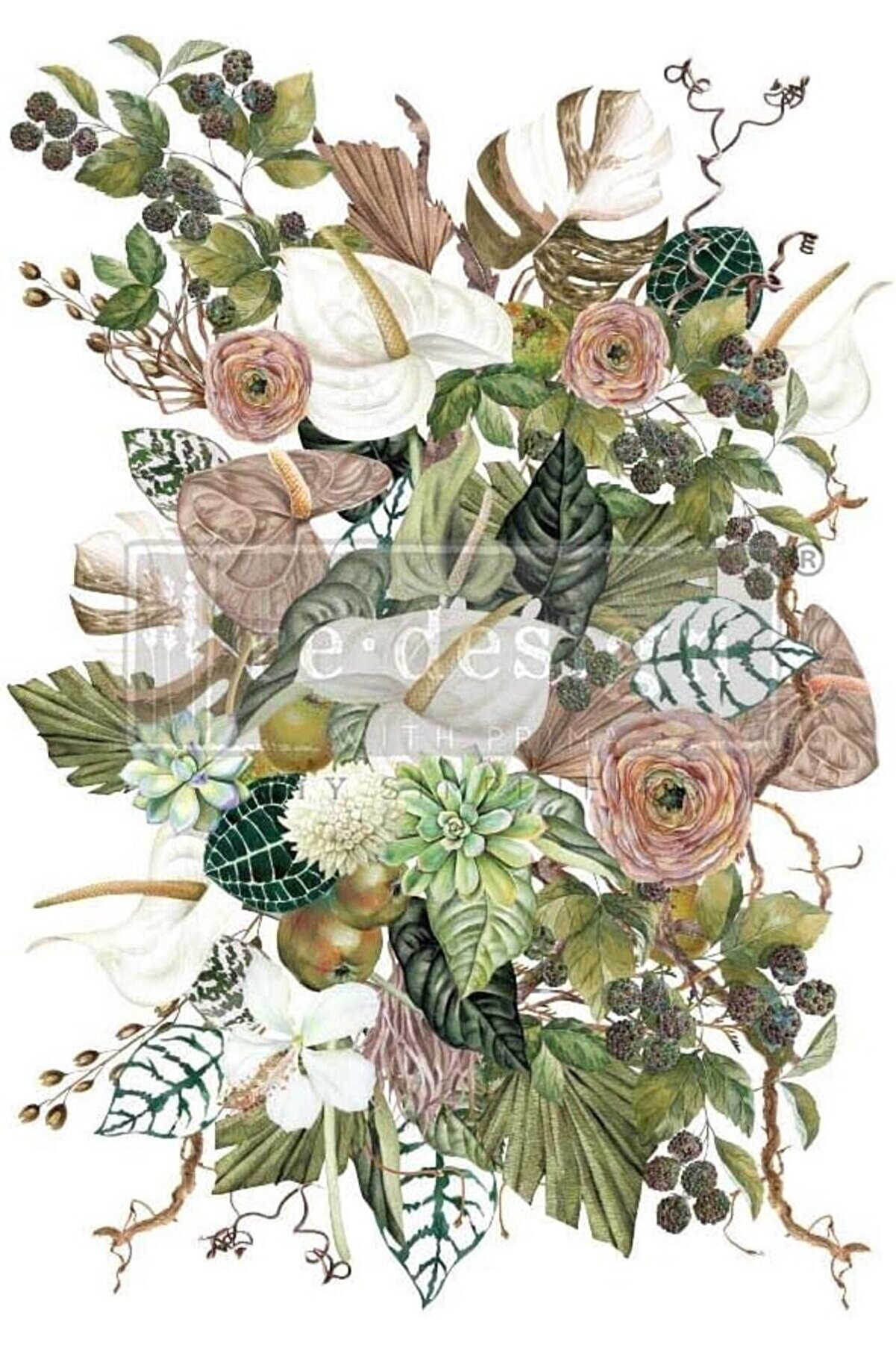 STOREMAX modashine with Dekor Transferleri, Anthurium, 61x89 cm modascope 1014773