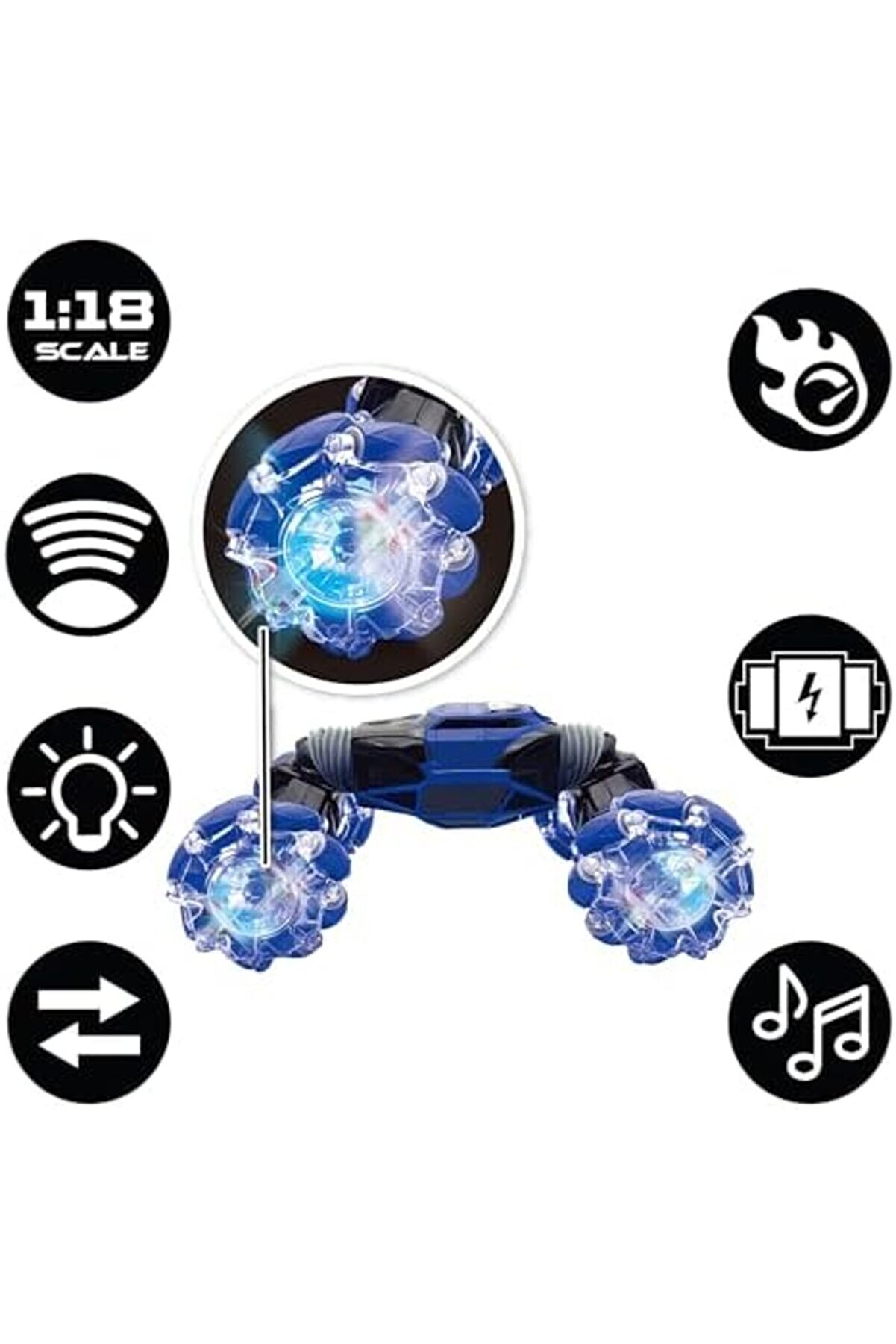 Extreme Crosslander, Off-Road Uzaktan Kumandalı Araba, 12 Km/Saate Kadar, Işık Efektleri̇, Uzaktan Ve