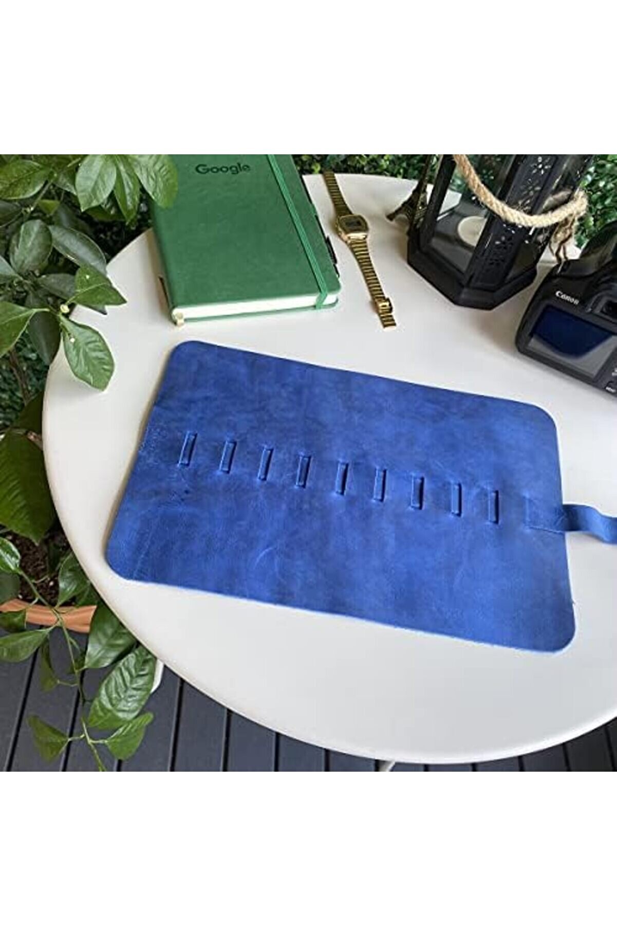 Modashi̇ne Helsi̇nki̇ - Haki̇ki̇ Deri̇ Nat&uuml;rel Geni̇ş Tasarım Rulo (Mavi̇) Modascope 1014773