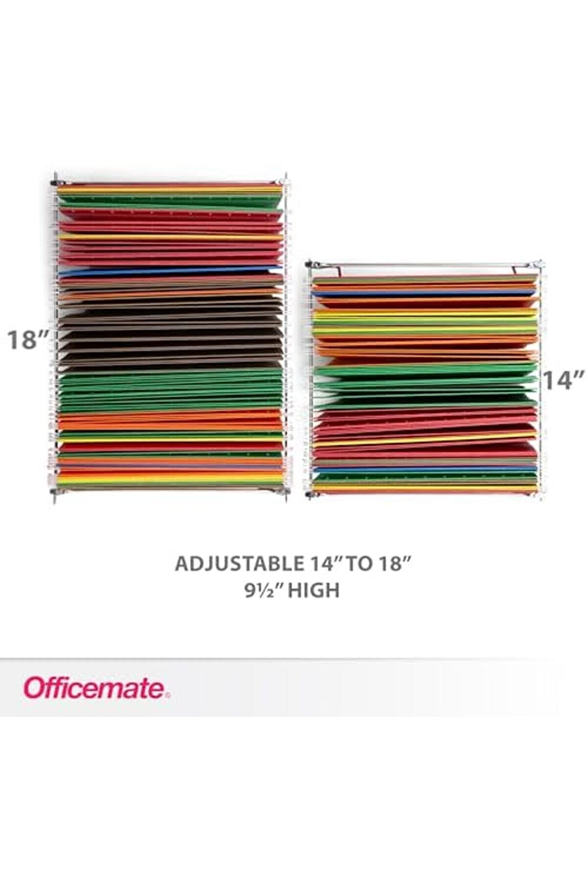 Modashi̇ne Askılı Dosya Çerçevesi̇, Mektup Boyutu, Ayarlanabi̇li̇r 30,5 Cm İla 45,5 Cm, 2 Adet (1 L