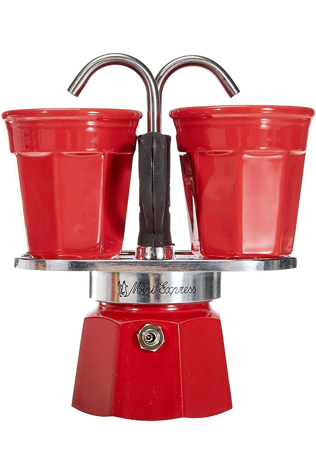 STOREMAX modashine - Set Mini: Ocak Üstü Espresso Pişirici + 2 Cups - Renk Kırmızı modascope 1014773