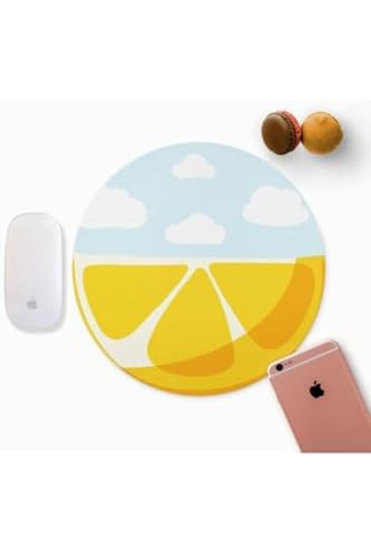 Modashi̇ne Desenli̇ Yuvarlak Mousepad - Mouse Pad - Fare Altlığı Modascope 1014773