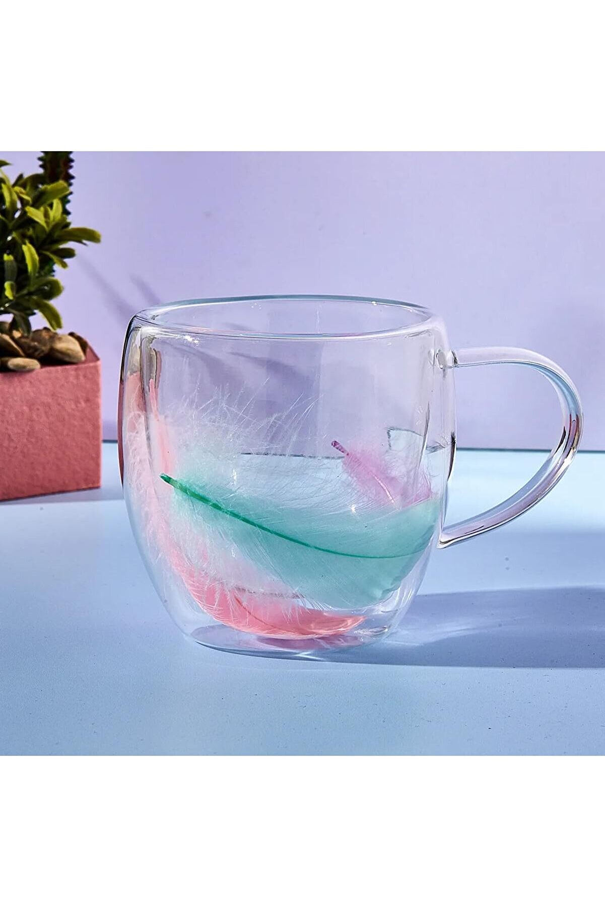 STOREMAX modashine Feather Çift Cidarlı Kupa 250 ml modascope 1014773