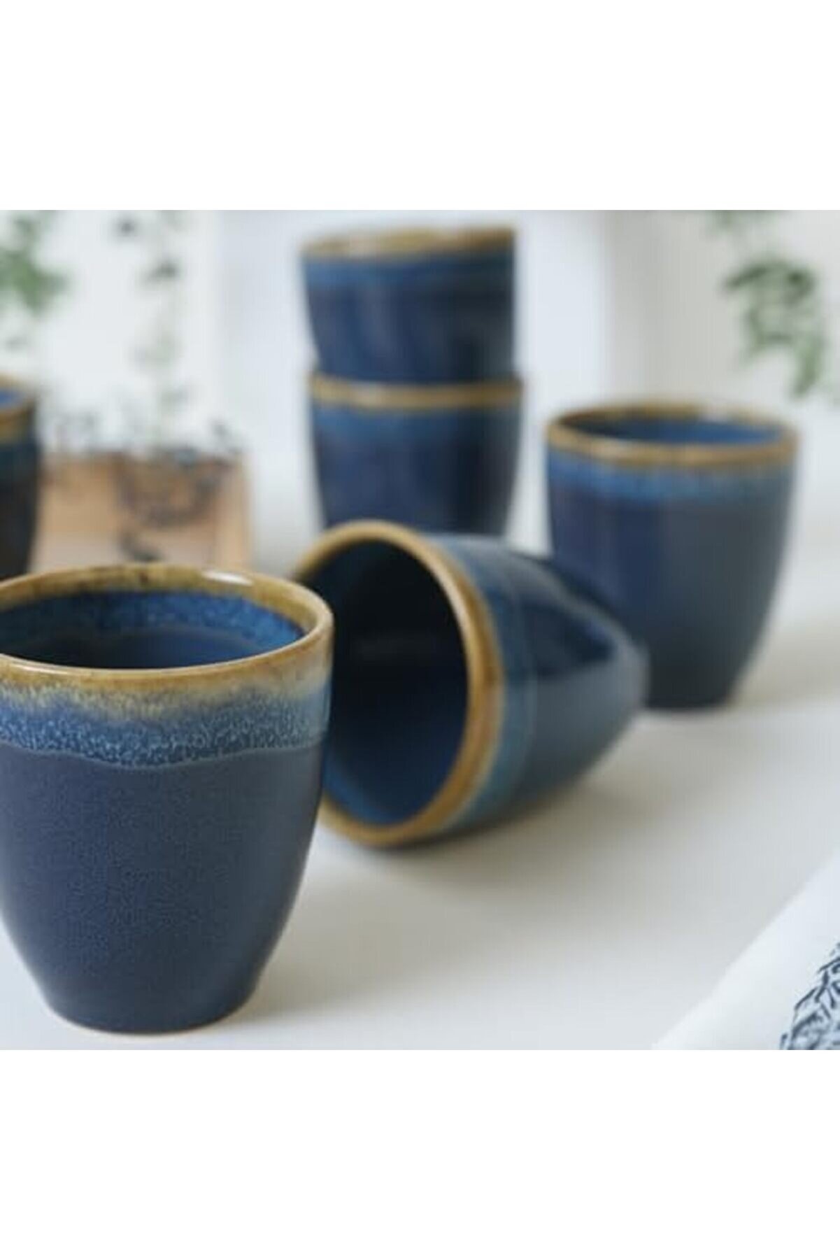 Modashi̇ne Shi̇zen Mavi̇ Kupa 8 Cm 6 Adet Q39 Modascope 1014773