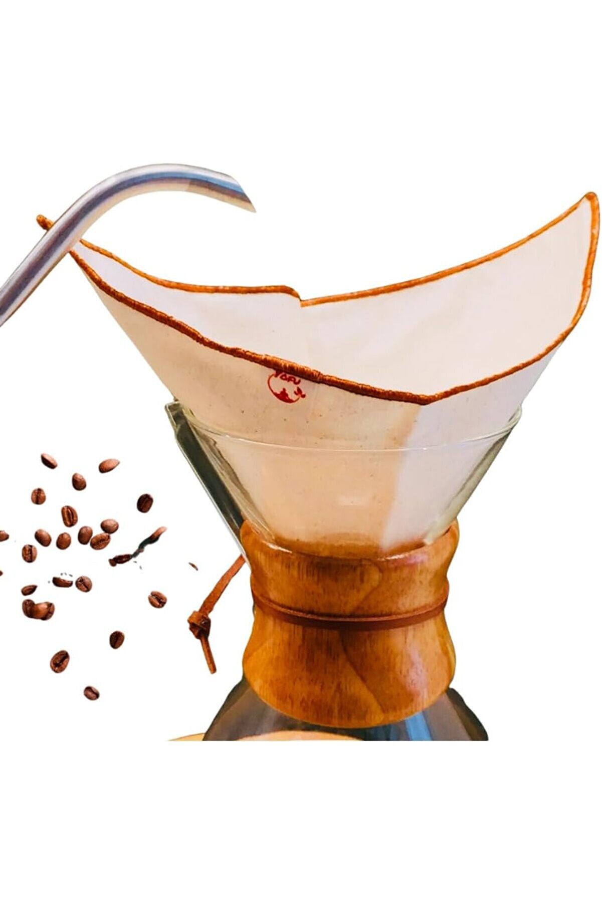 STOREMAX modashine adet) Yıkanabilir, Kumaş Chemex Kahve Filtresi Ağartılmamış%100 Ham Pamuk, Organik, Ekoloj
