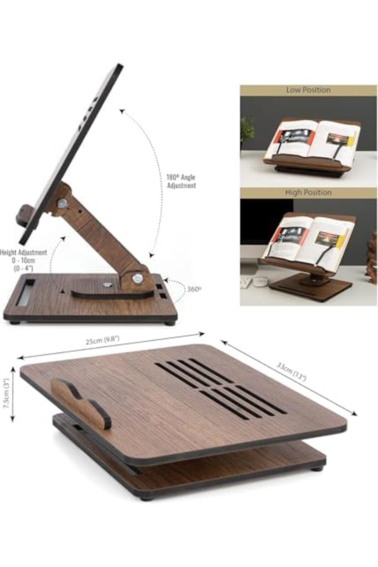 Modashi̇ne - Dykos Yüksekli̇k Ayarlanabi̇li̇r Katlanabi̇li̇r 360º Dönebi̇len Ki̇tap Okuma Ve Laptop Modascop