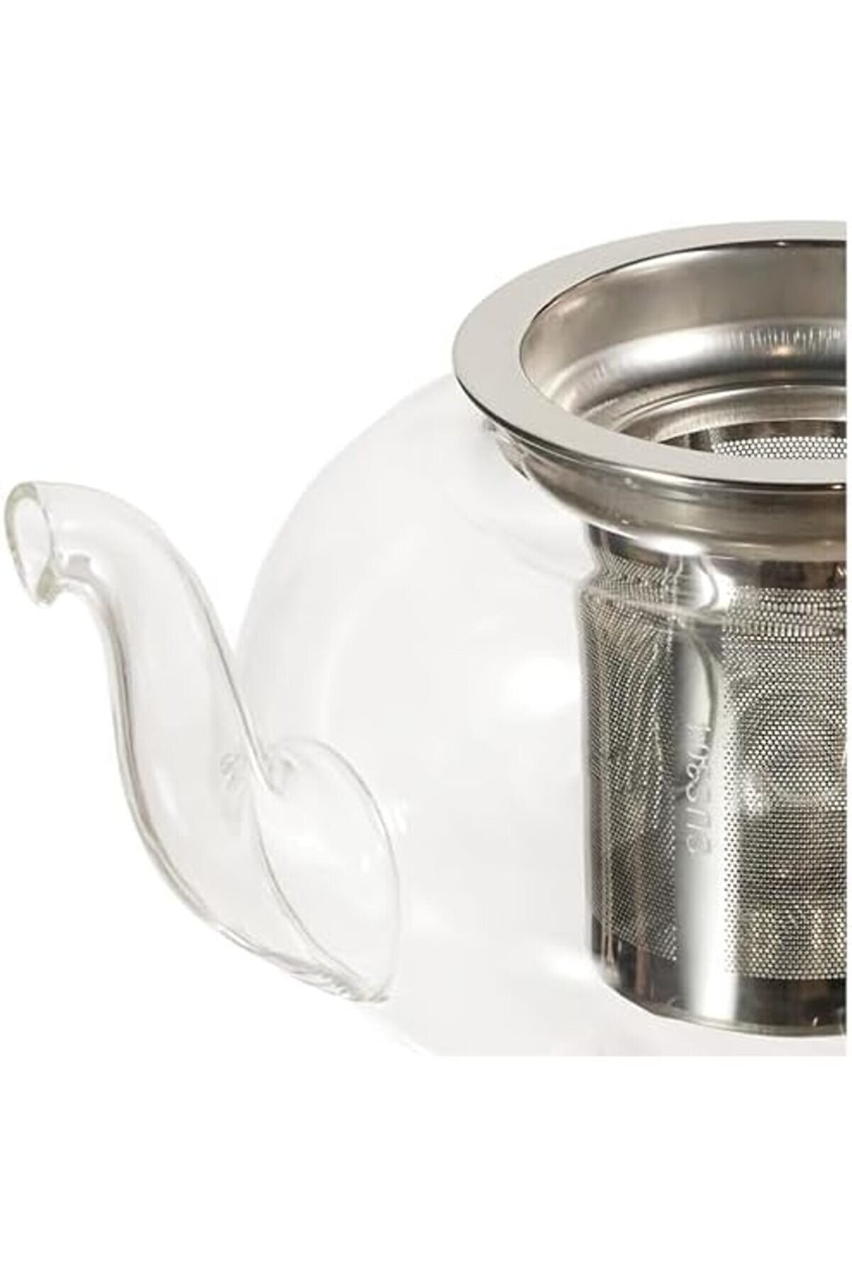 Modashi̇ne Cam Bi̇tki̇ Çayı Demli̇ği̇ 600 Ml - Çeli̇k Süzgeçli̇ Demli̇k Modascope 1014773