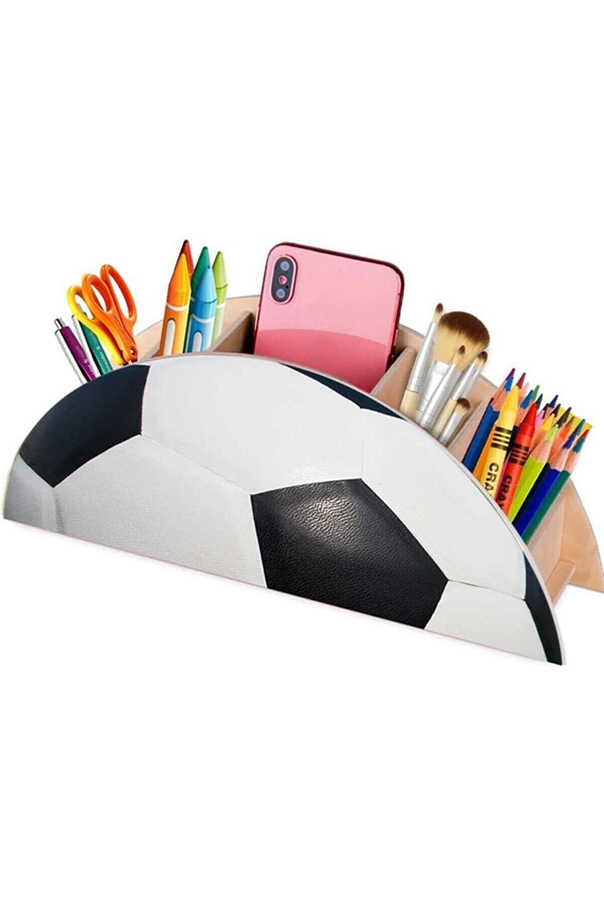 STOREMAX Karınca Ahşap Futbol Topu Masaüstü Kutusu Organizer