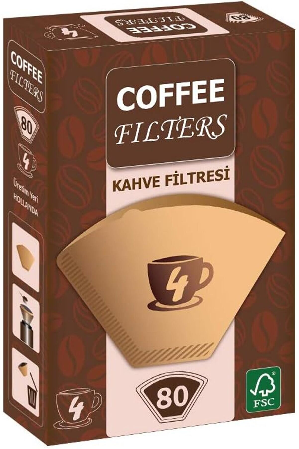 STOREMAX Filters Filtre Kahve Kağıdı 80'li Brown 1X4 978262