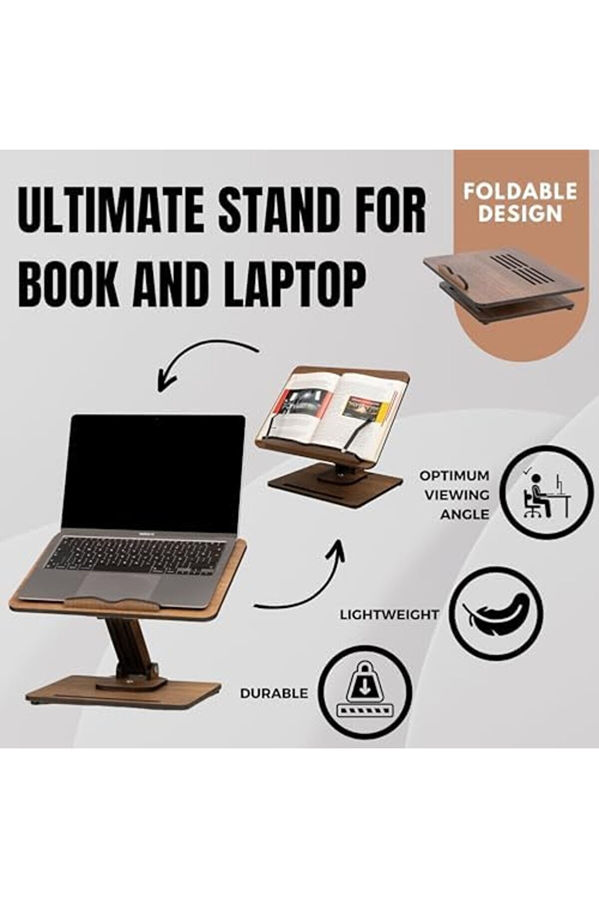 Modashi̇ne - Dykos Yüksekli̇k Ayarlanabi̇li̇r Katlanabi̇li̇r 360º Dönebi̇len Ki̇tap Okuma Ve Laptop Modascop