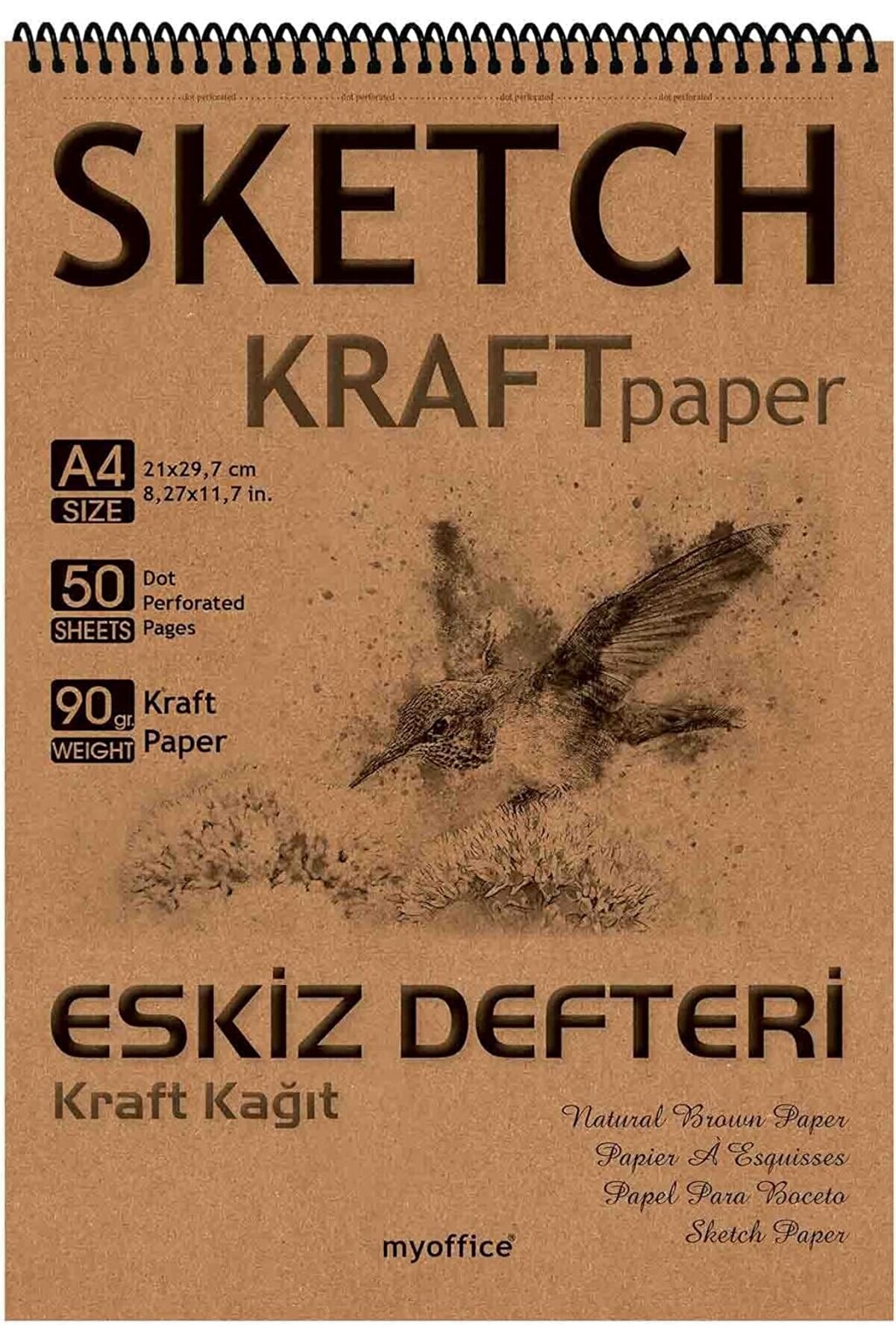 Kağıt A4 Eski̇z Defteri̇ 90 Gr. Spi̇ralli̇ 50 Yaprak Sketchbook 1175713