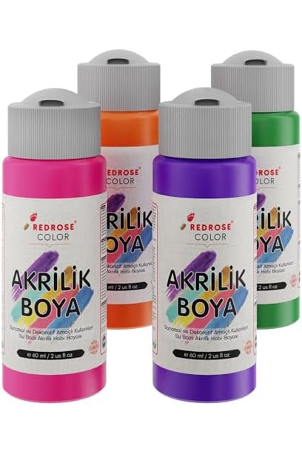 Modashi̇ne Rose Ara Renkler Akri̇li̇k 4 Lü Set 4X60 Ml Modascope 1014773