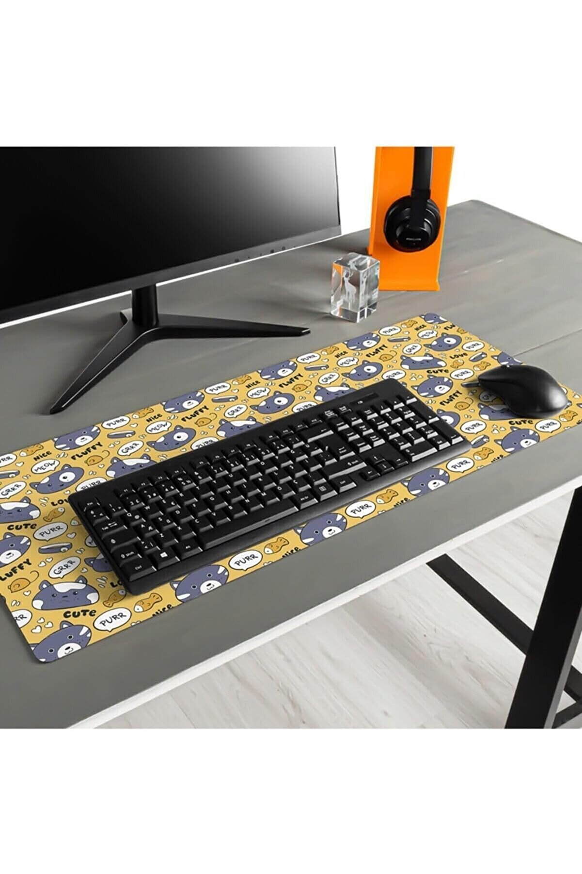 STOREMAX modashine Kız Arkadaşa Hediye Sevimli Kedi Tasarımlı Mousepad - Mouse Pad - Fare Altlığı modascope 1