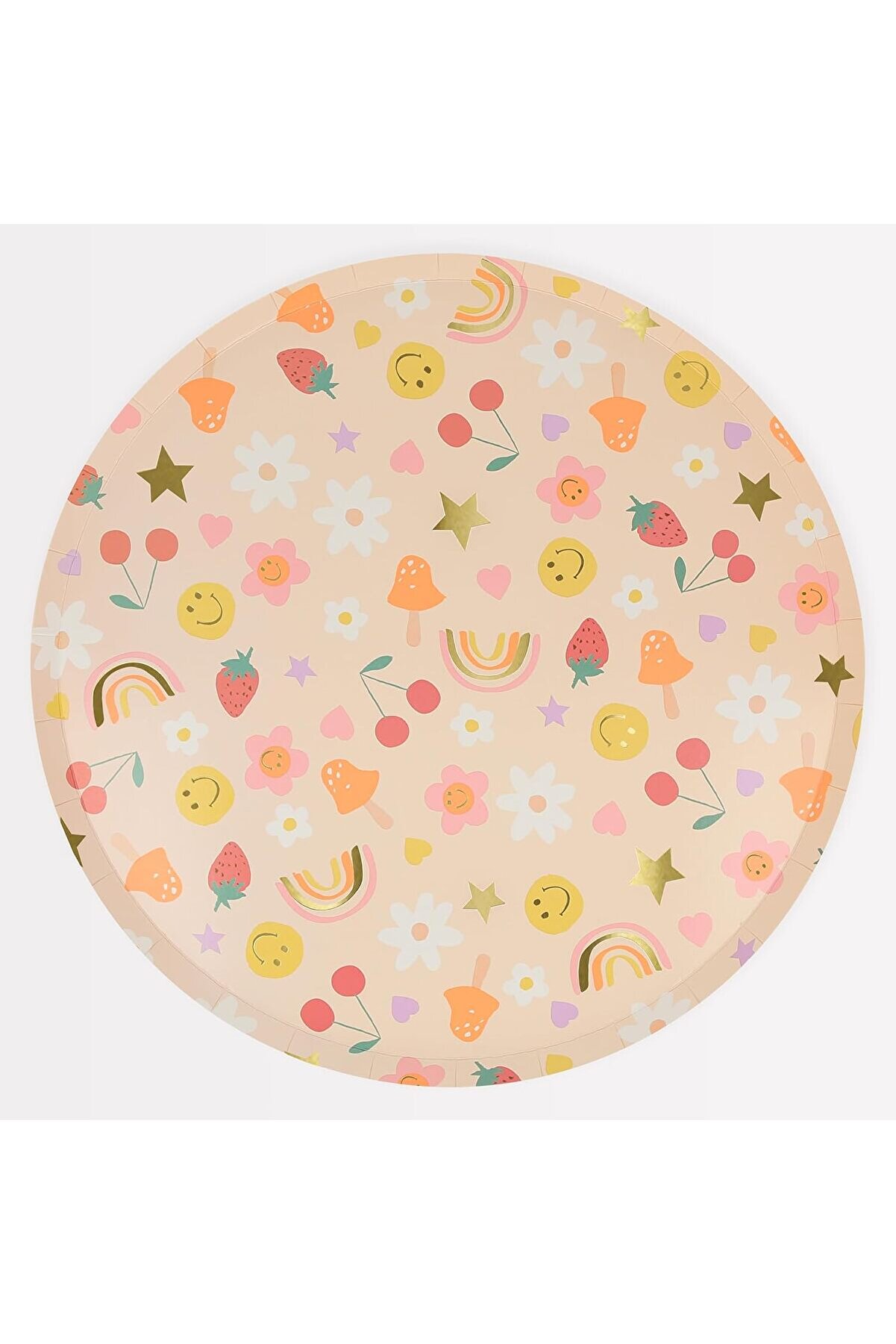 STOREMAX modashine - Happy Face Dinner Plates - Mutlu Yüzler Tabaklar (x8) modascope 1014773