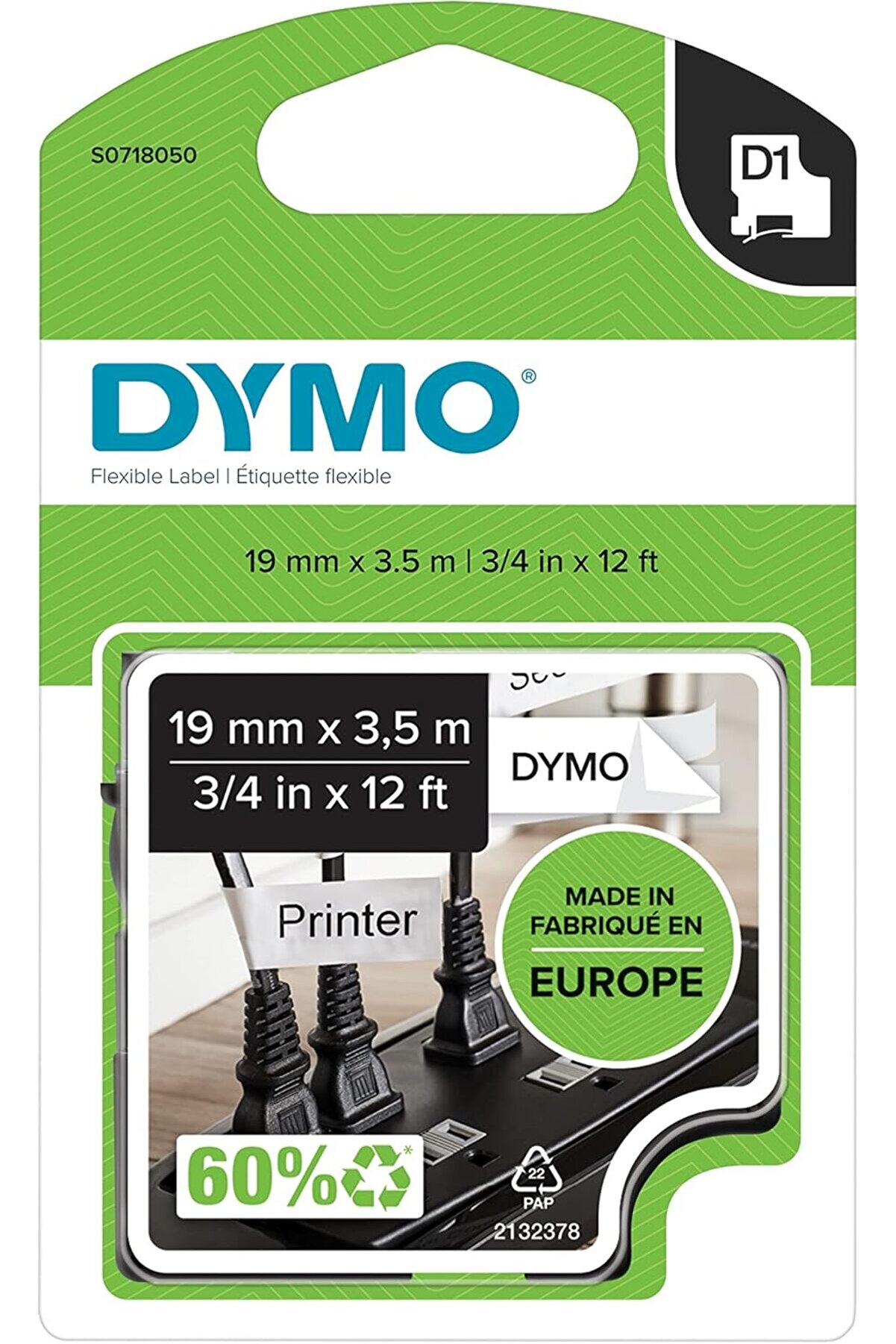 STOREMAX modashine S0718050, Yüksek Esnek (19 mm x 3,5 mt), Siyah/Beyaz (16958) modascope 1014773