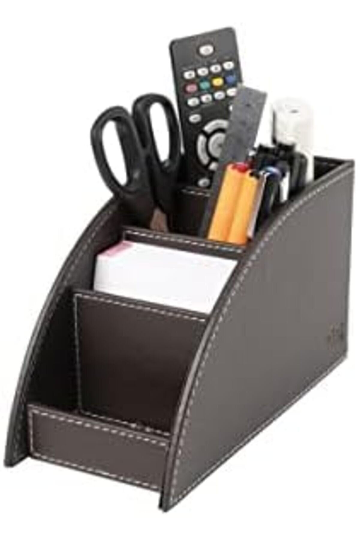 Kumandalık Deri̇ Masaüstü Organi̇zer 4 Gözlü 21,5X10X12,5 Cm