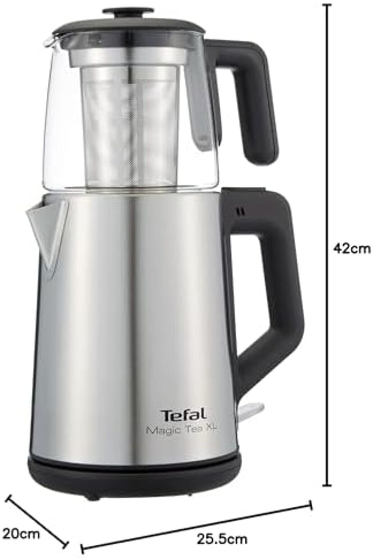 Modashi̇ne Tea Xl 1650 Watt Cam Demli̇kli̇ Ve Paslanmaz Çeli̇k Gövdeli̇ Çay Maki̇nesi̇ - 9100046963 Modasco