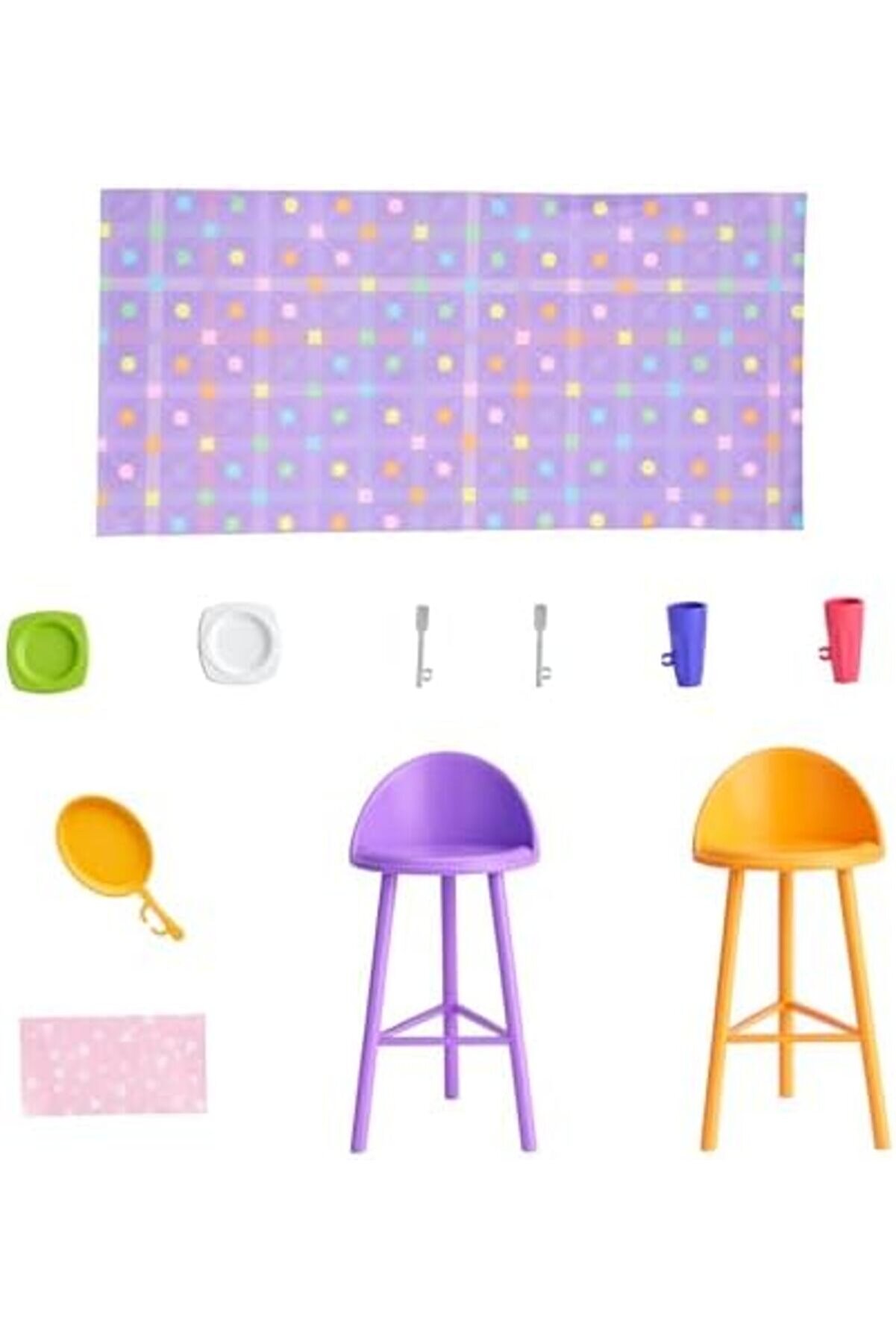 Mrtshoppng Bebek Ve Evi̇ Oyun Seti̇ Mutfak,, Çatı Katı Yatak Odası Ve Salon Dahi̇l 4 Oyun Alanı Buluna