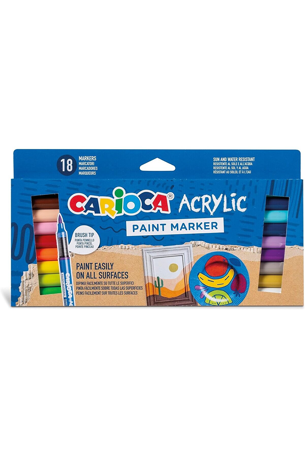 STOREMAX mrtshoppng Akrilik Paint Marker Su Bazlı Fırça Uçlu 18'Li mrtshoppng 542093
