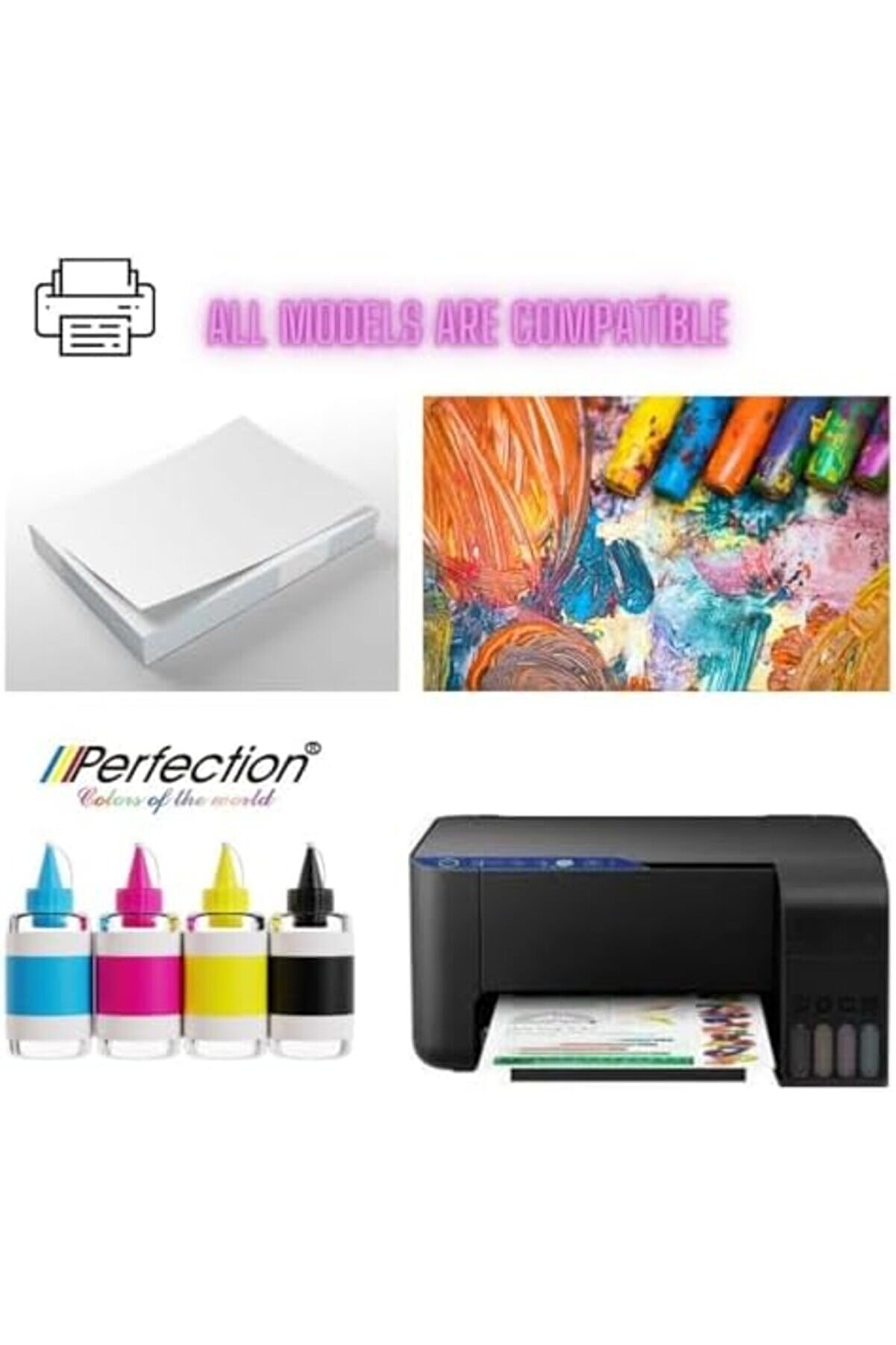 Modashi̇ne Uyumlu Pi̇xma G1400-G2400-G3400 Vb. Mürekkep Seti̇ 4X100 Gr. Modascope 1014773