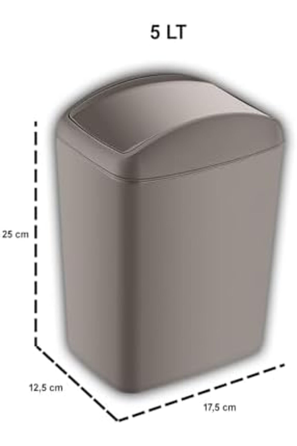 Modashi̇ne Soft Çöp Kutusu Döner Kapak 5 Lt Bej Modascope 1014773