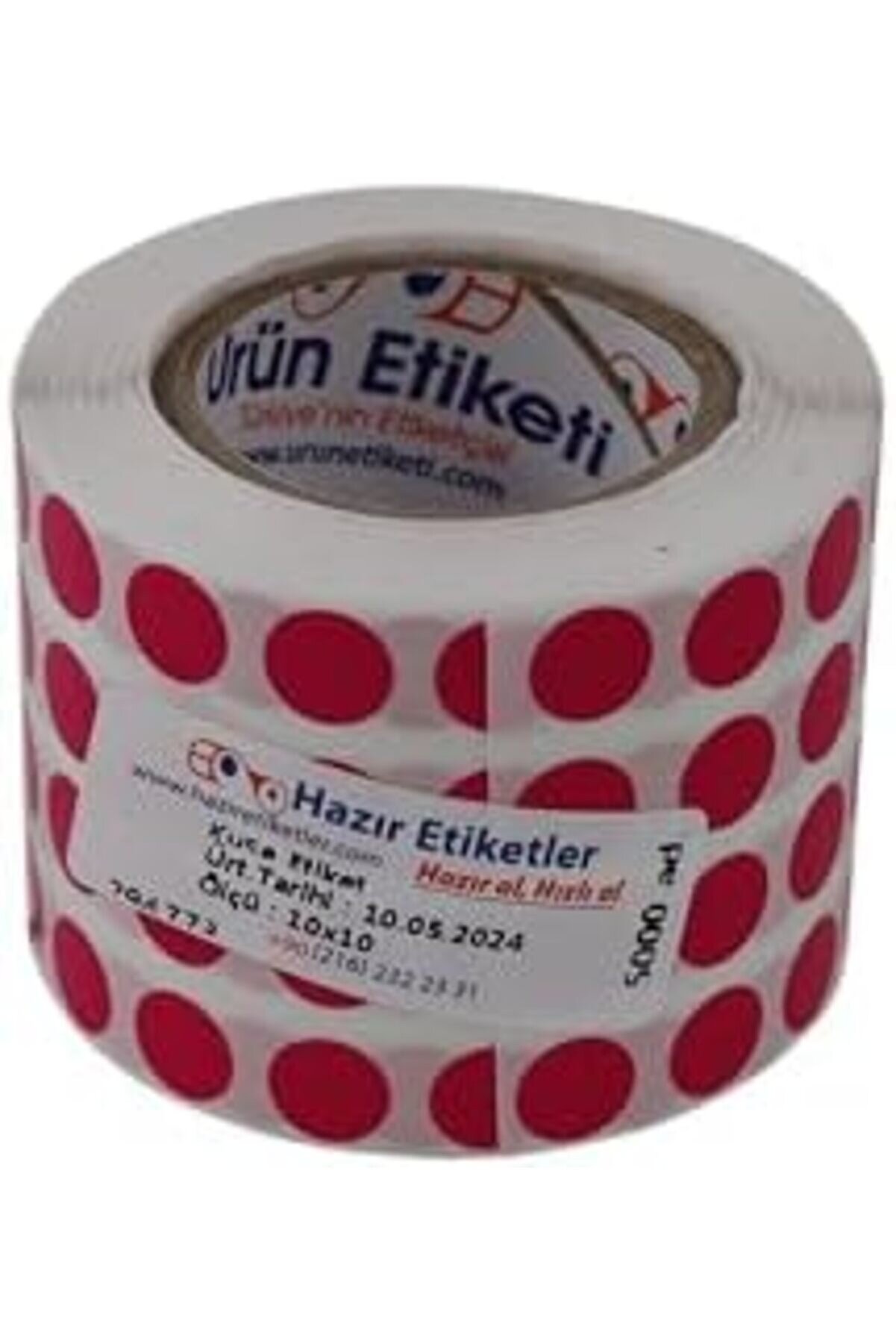 Modashi̇ne Eti̇ketler, Hazır Al Hızlı Al Kuşe Rulo Renkli̇ Zemi̇n Baskılı, 10Mm Çap, 5000 Adet, 5 L