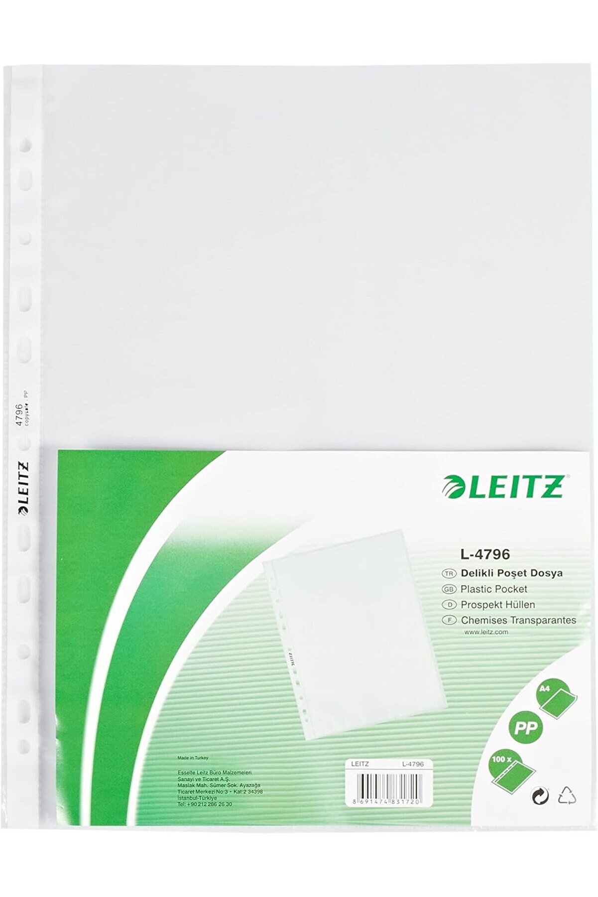 STOREMAX modashine Poşet Dosya A4 11 Delikli (100 adet) Buzlu modascope 1014773