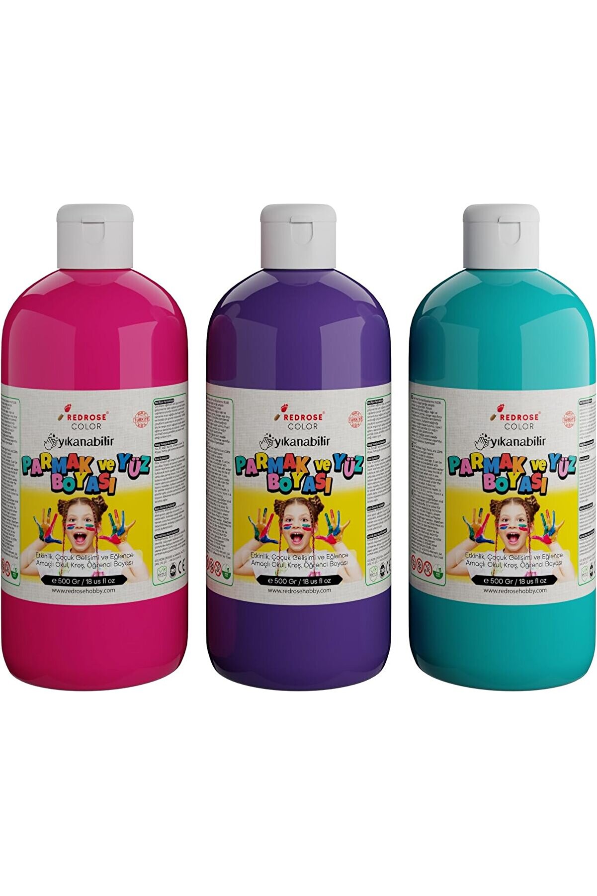 STOREMAX modashine Rose Mor, Fuşya, Turkuaz Parmak 3'lü Set 3x500 gr modascope 1014773