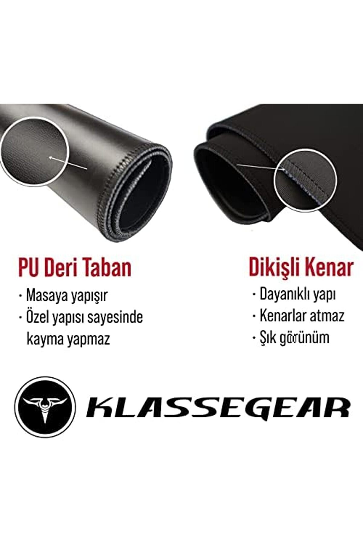 Classi̇c Mouse Pad, Di̇ki̇şli̇ Kenar, Kaymaz Taban, Büyük Boy Pürüzsüz Yüzey, Baskısız Ofi̇s Ti̇pi̇ Masa Ko
