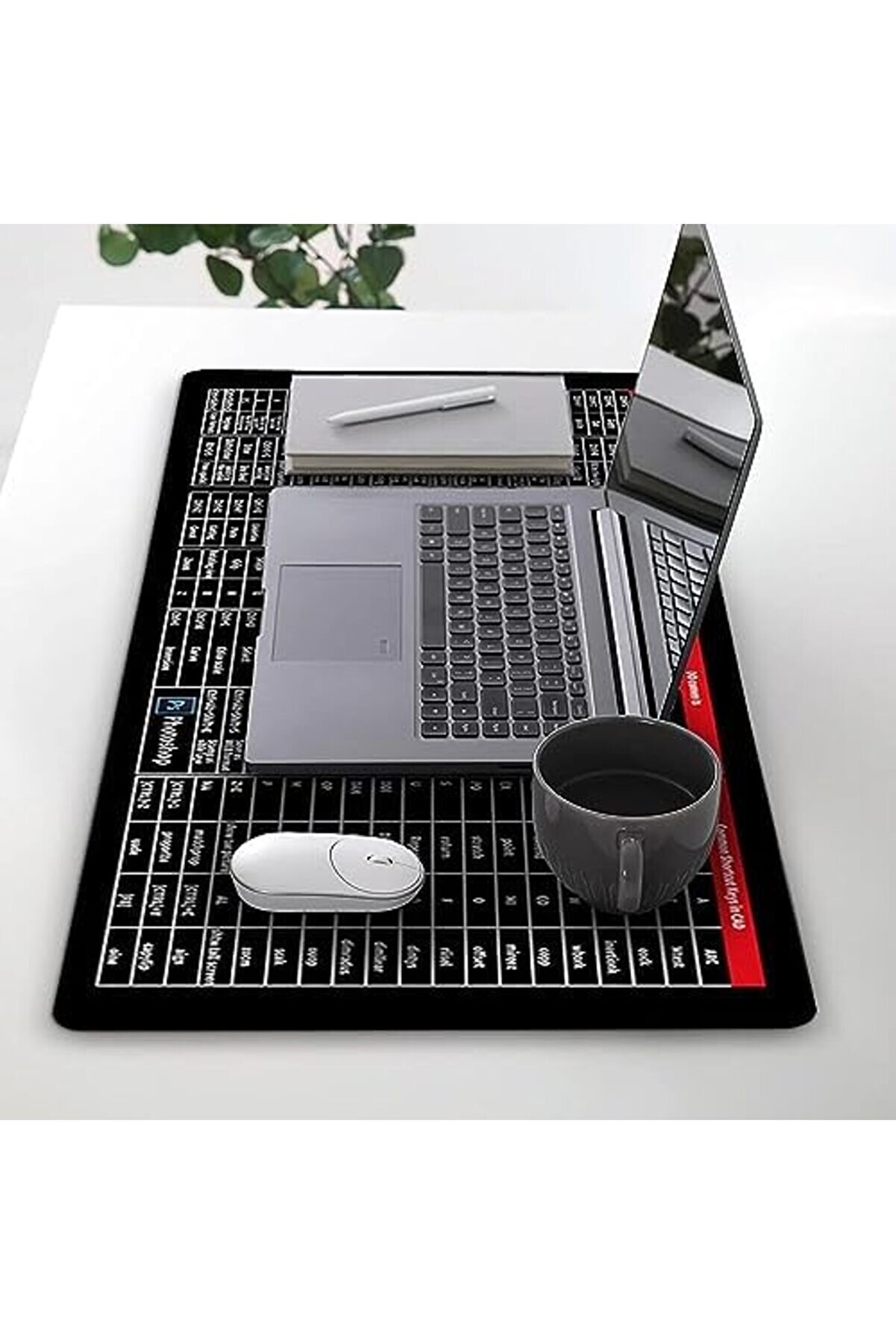 Svngsphereshop Qui̇ck Key Süper Büyük Kaymaz Klavye Pedi̇ - Ofi̇s Yazılımı Kısayolları Desenli̇, Kaymaz